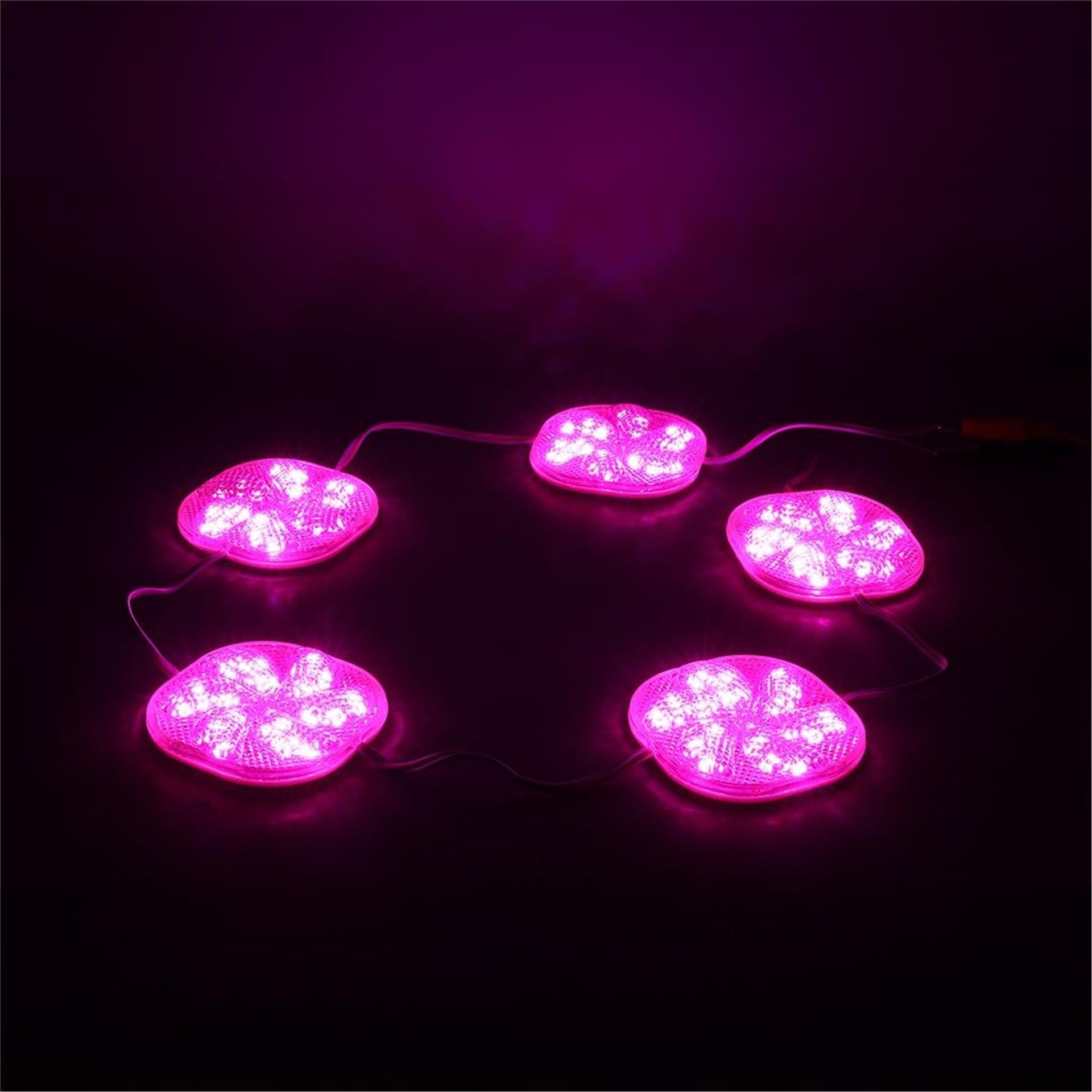 Powermaster PowerMaster PM-14701 12 Volt 3 Watt Pembe Yanıp Sönen Çakar 6565-2835 Modül Led 65x65x12mm - Modül Led