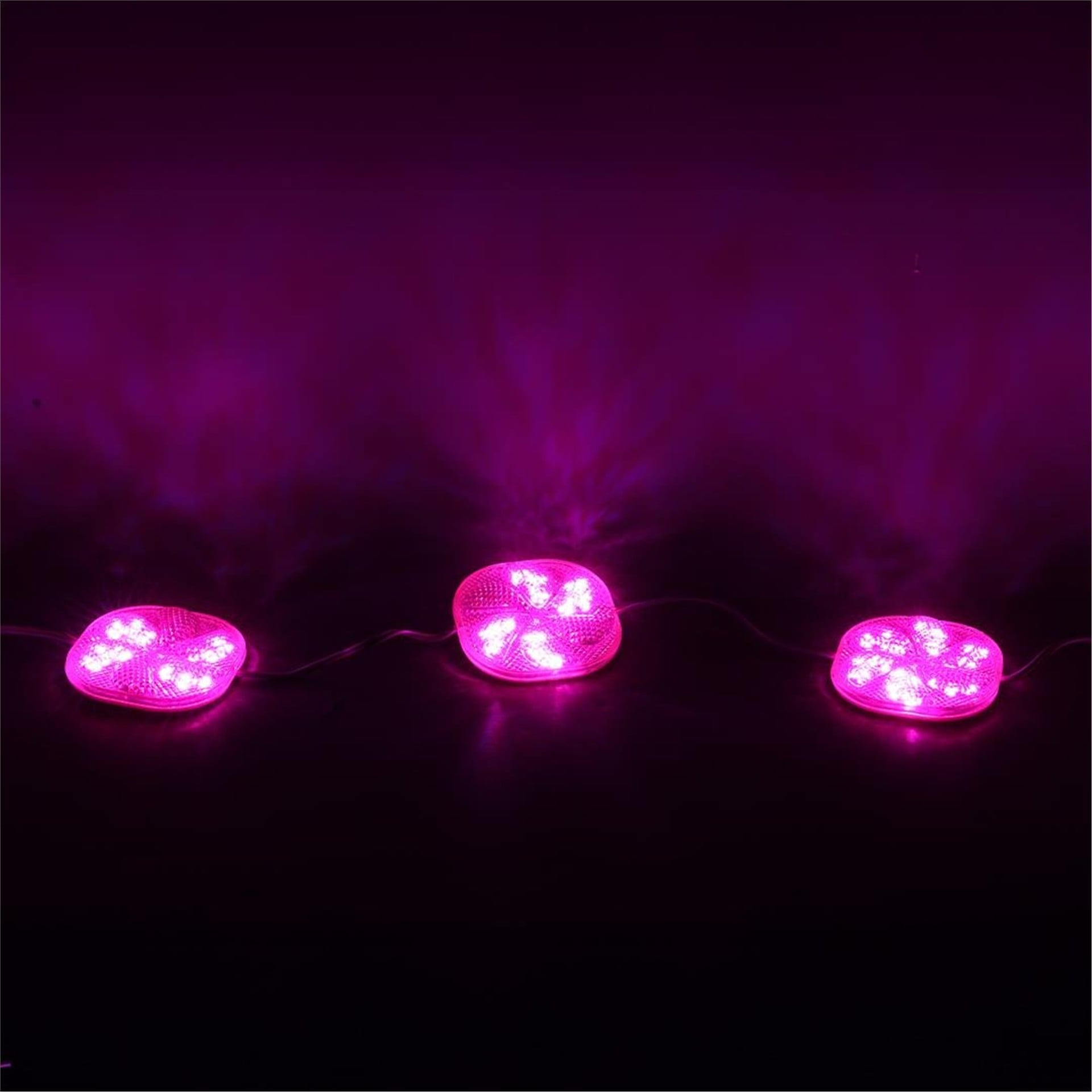 Powermaster PowerMaster PM-14701 12 Volt 3 Watt Pembe Yanıp Sönen Çakar 6565-2835 Modül Led 65x65x12mm - Modül Led