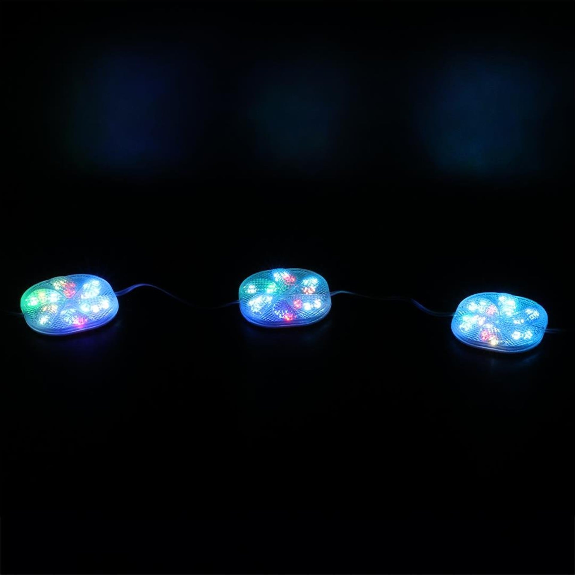 Powermaster PowerMaster PM-14702 12 Volt 3 Watt RGB Yanıp Sönen Çakar 6565-2835 Modül Led 65x65x12mm - Modül Led