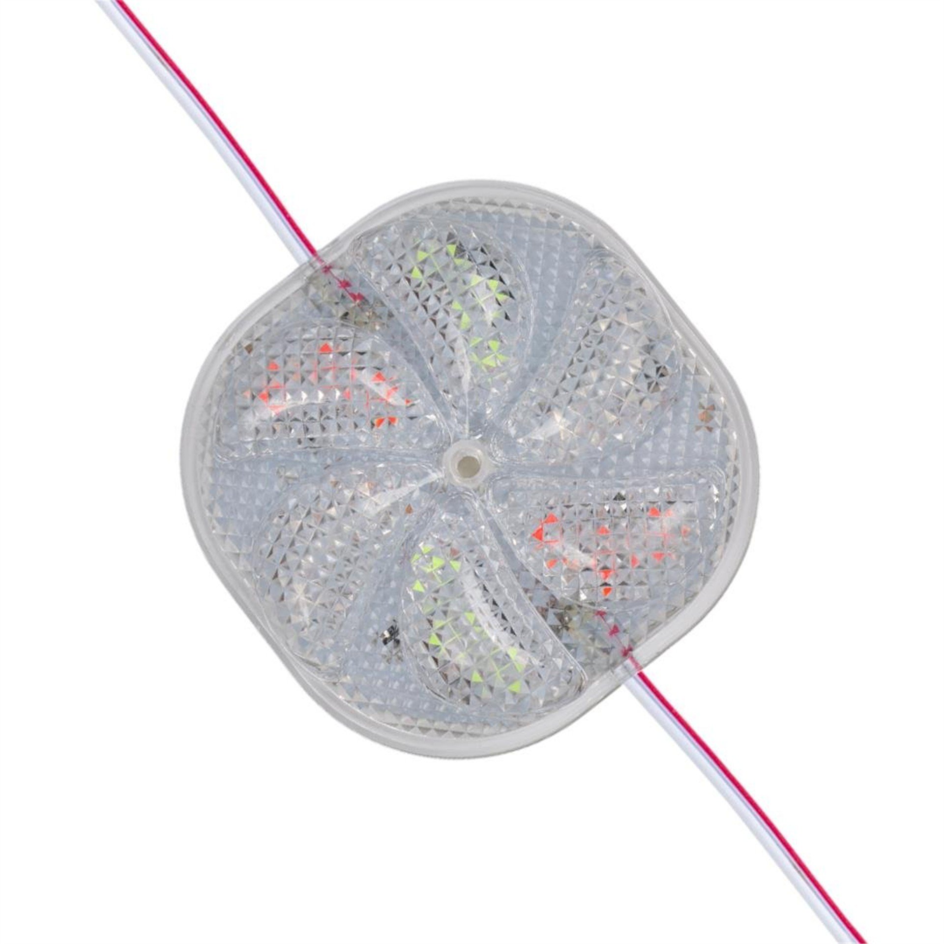 Powermaster PowerMaster PM-14703 12 Volt 3 Watt Karışık (R+G+B) Yanıp Sönen Çakar 6565-2835 Modül Led 65x65x12mm - Modül Led