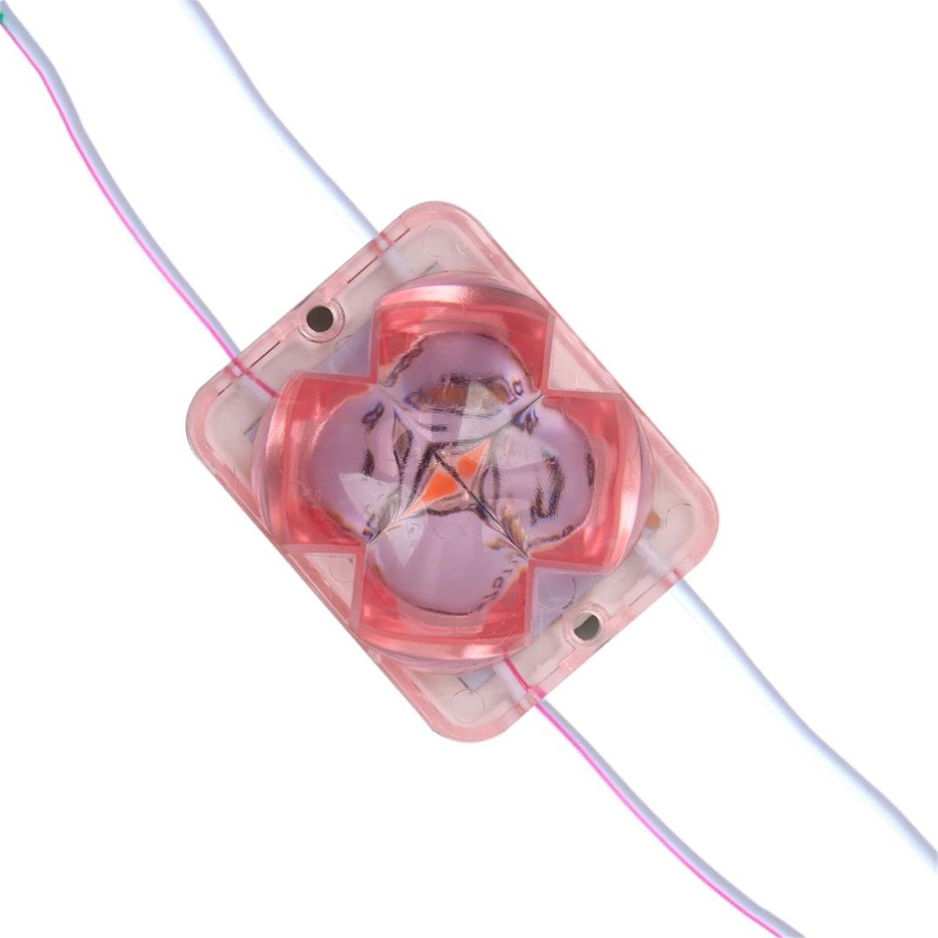 Powermaster Powermaster PM-14716 12 Volt 2 Watt Pembe Yanıp Sönen Çakar 4333-3030 Modül Led 43x33x28mm - Modül Led