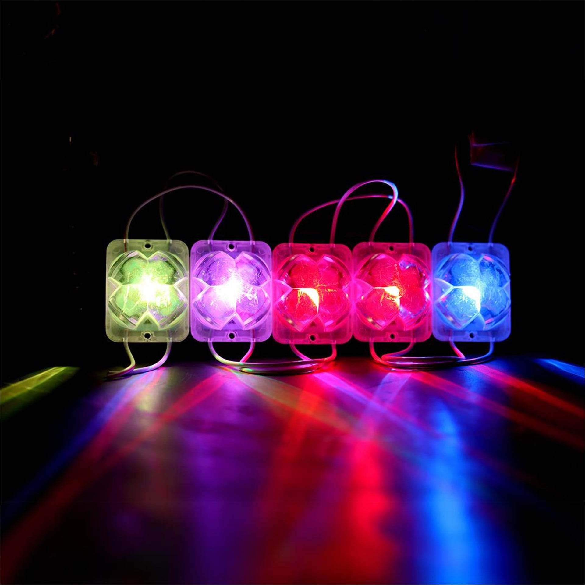 Powermaster Powermaster PM-14718 12 Volt 2 Watt RGB Yanıp Sönen Çakar 4333-3030 Modül Led 43x33x28mm - Modül Led