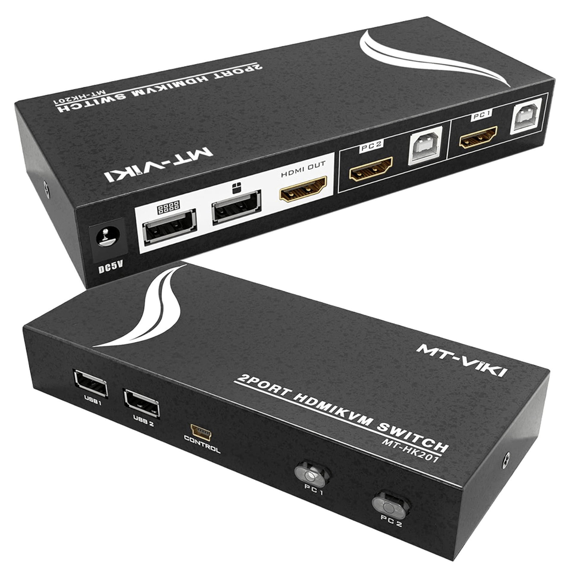 Powermaster Powermaster PM-14742 2 Port HDMI KVM Switch Ultra HD 4K Kasa Çoklu Bilgisayar Kontrol Cihazı - Çevirici Dağıtıcı