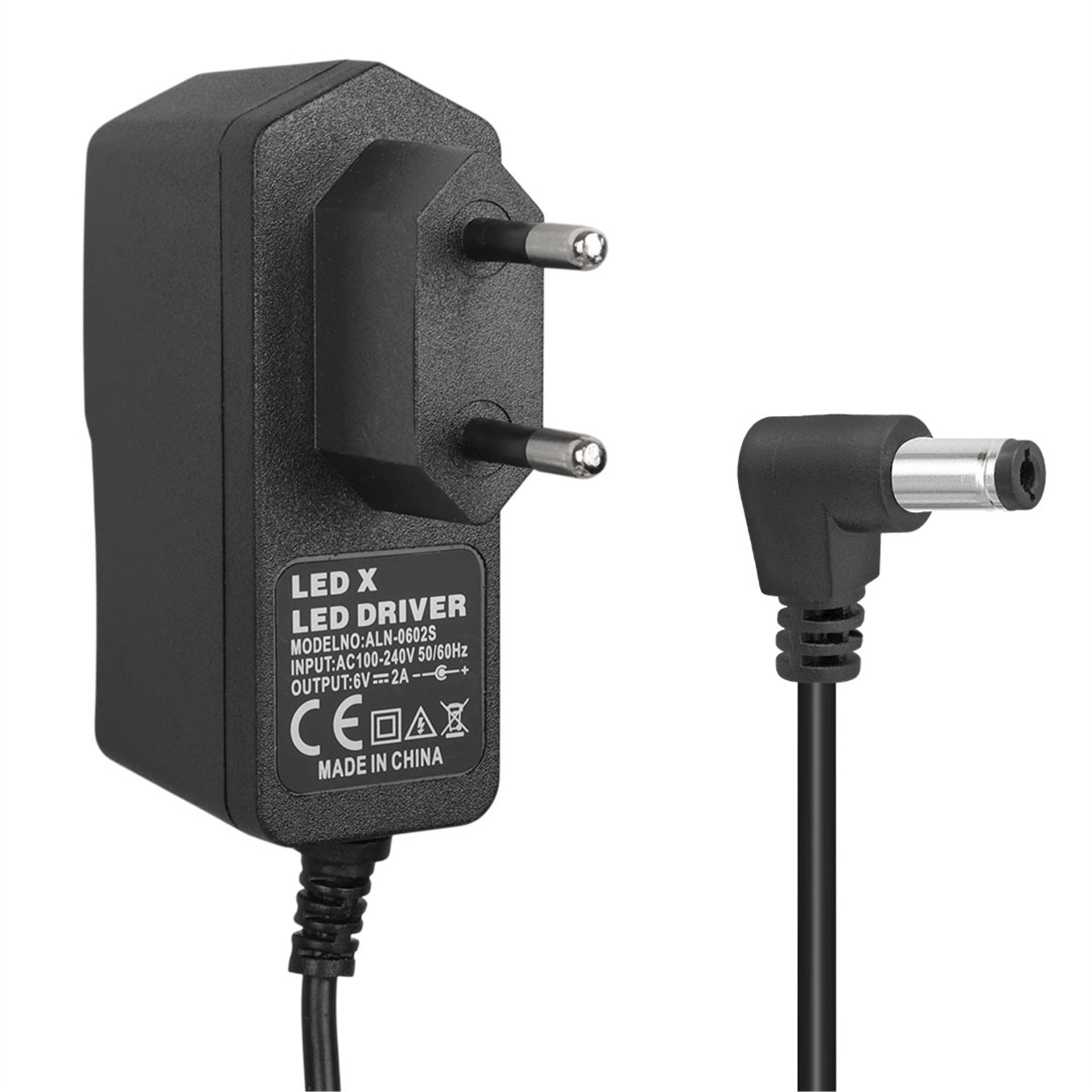 Powermaster Powermaster PM-16738 6 Volt - 2 Amper 5.5*2.5 Mm Uçlu Plastik Kasa Priz Tipi Adaptör - Adaptörler