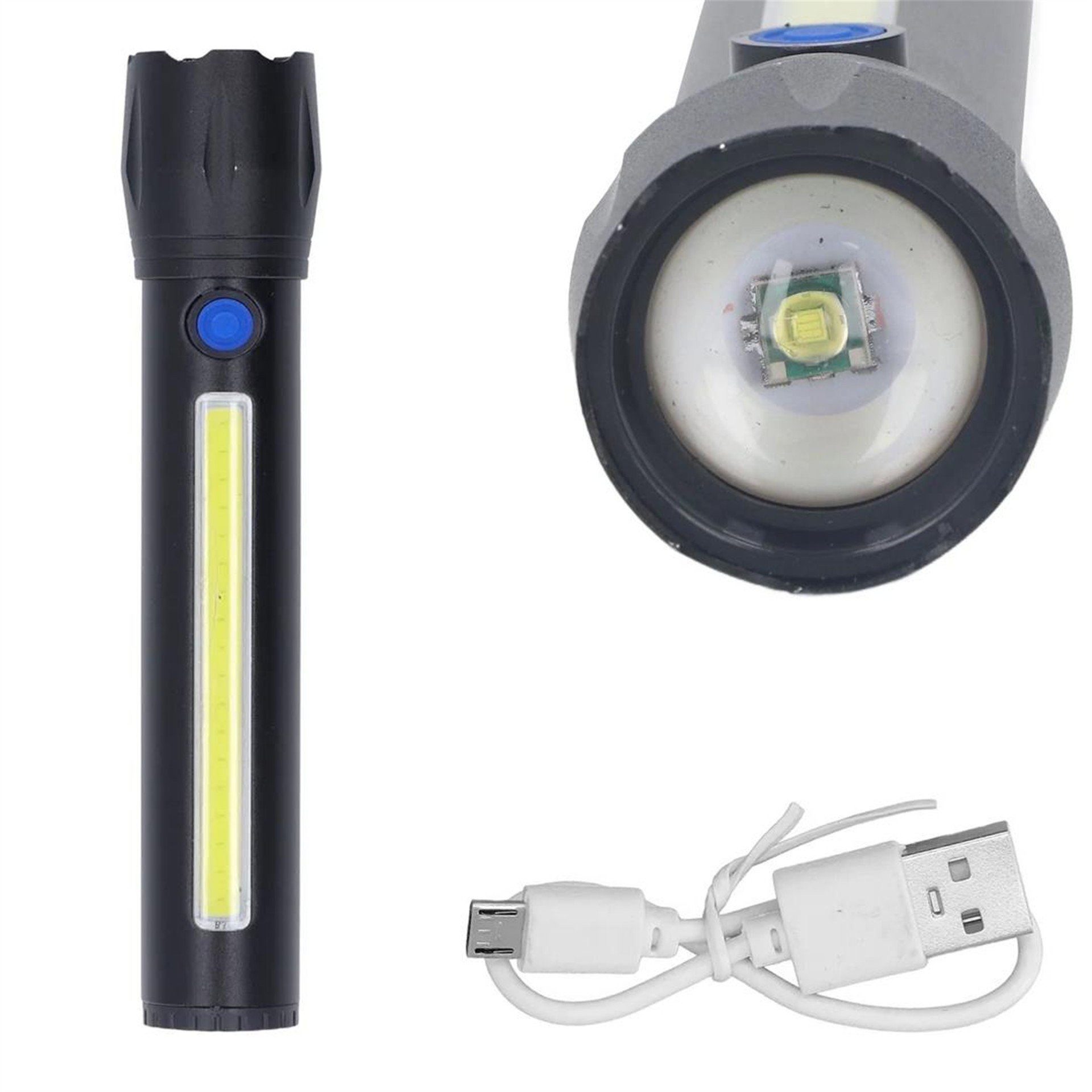 Powermaster Powermaster PM-16754 Şarj Edilebilir Zoomlu COB Led El Feneri - Fener ve Işıldaklar