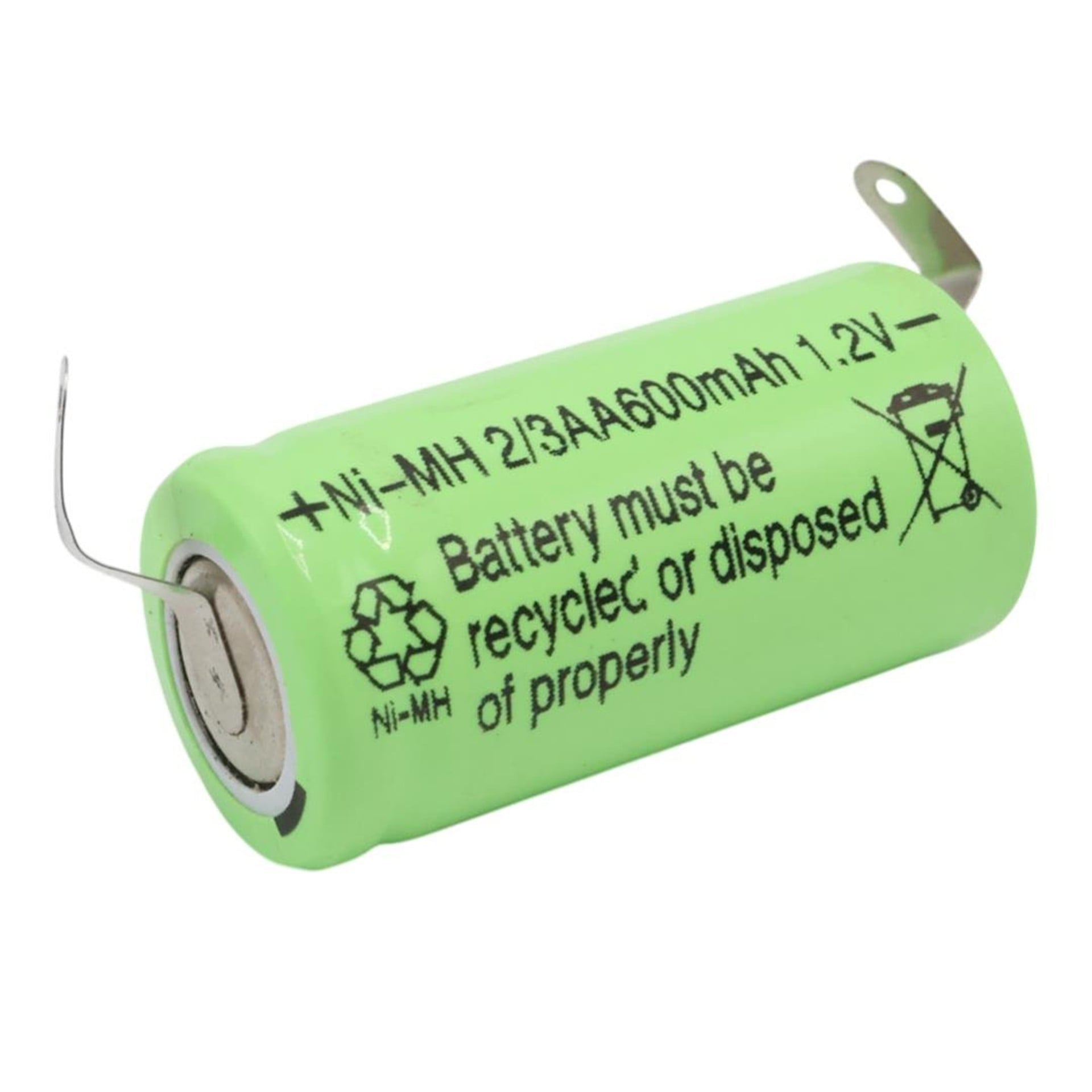 Powermaster PowerMaster PM-17934 1.2 Volt 600mAh NI-MH 2/3AA Şarj Edilebilir Puntalı 14280 Lityum Pil - Şarjlı Piller