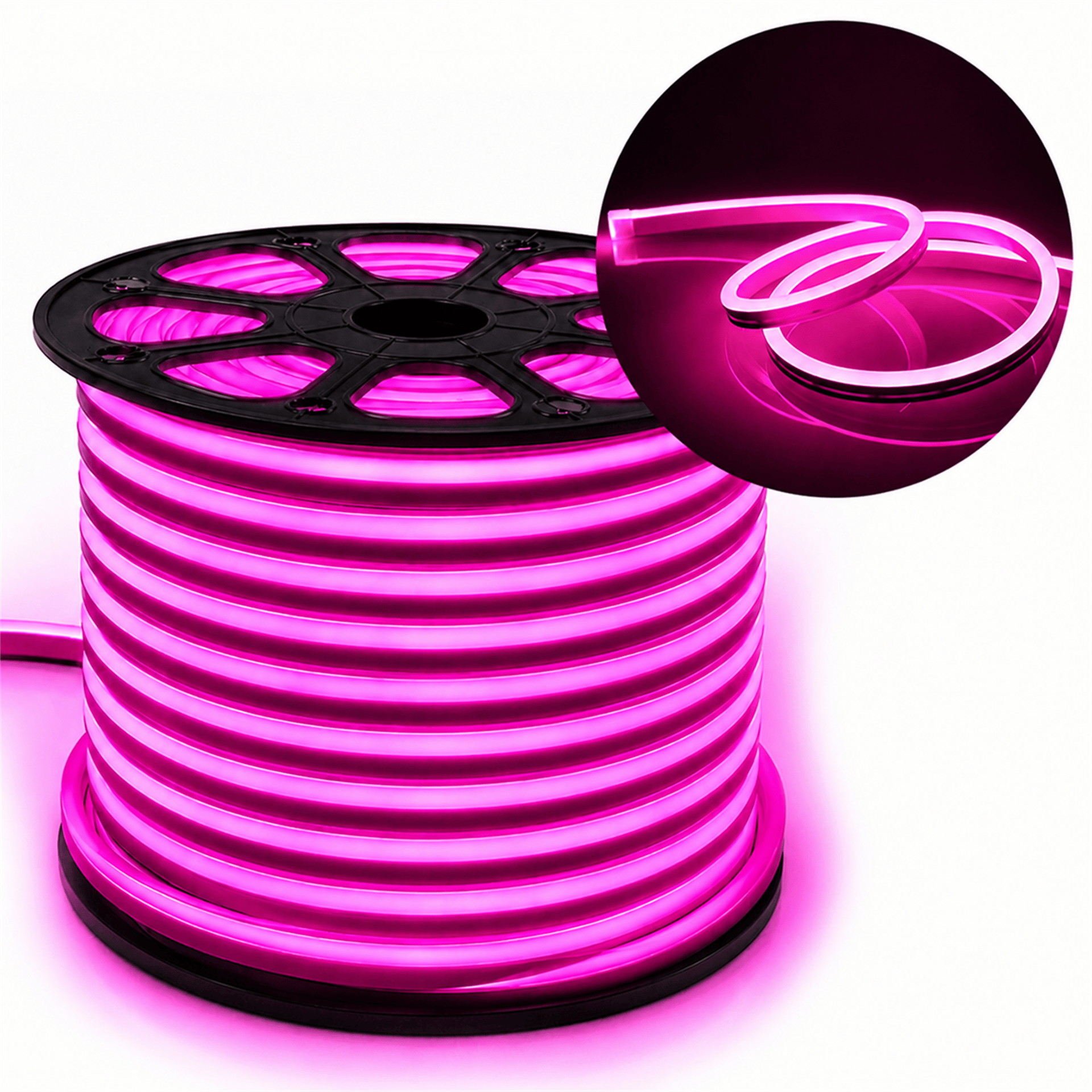 Powermaster PowerMaster PM-17968 Silikon Kaplama 12 Volt 100 Metre Fuşya Neon Led Şerit Aydınlatma - Neon Şerit Led