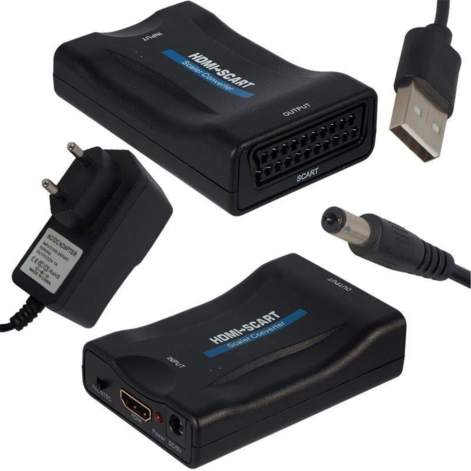 Powermaster PowerMaster PM-18587 HDMI to SCART Aktif Çevirici Dönüştürücü Adaptör PAL/NTSC - Çevirici Dağıtıcı