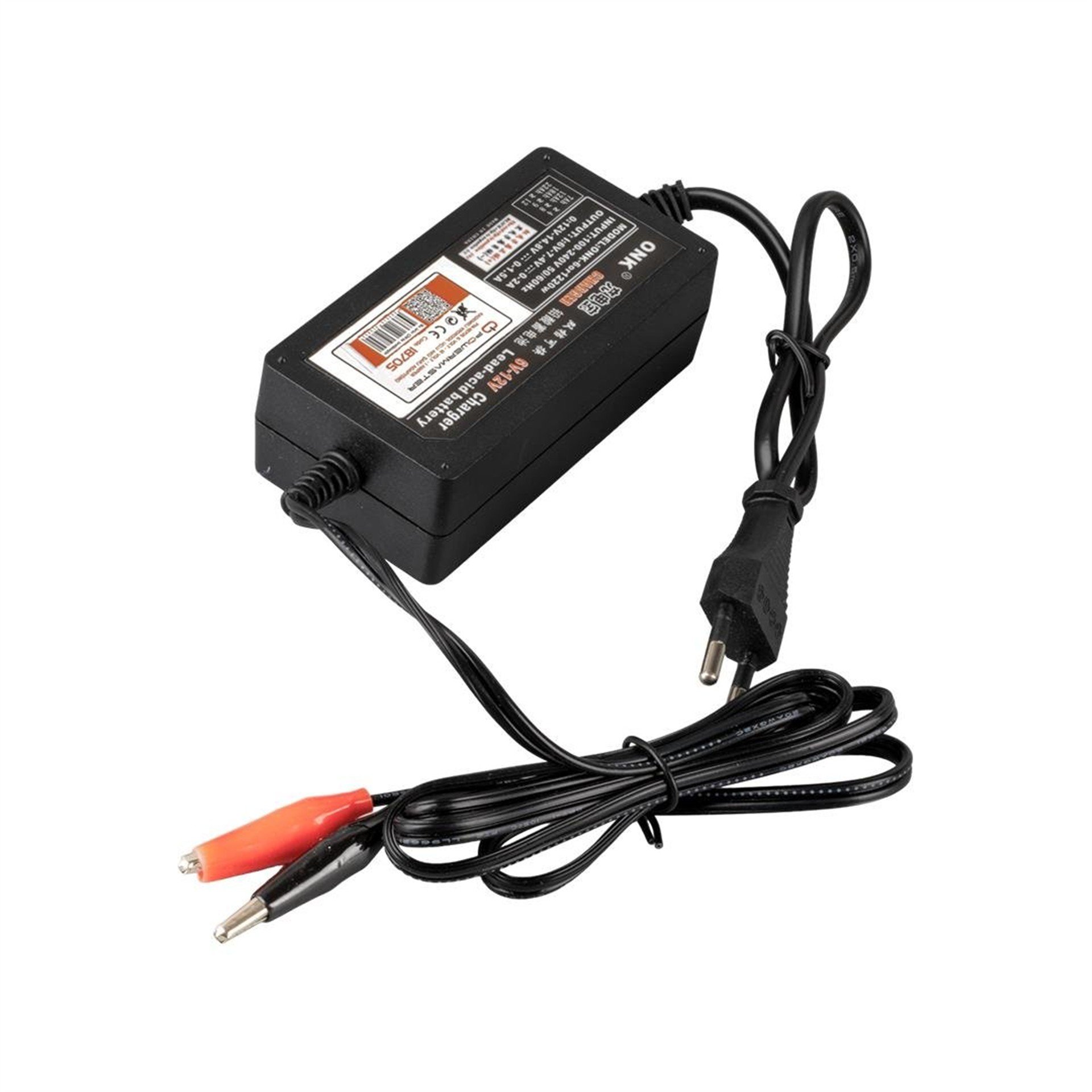 Powermaster Powermaster PM-18705 6V-12V 1 Amper Krokodil Uçlu Akü Şarj Adaptörü - Adaptörler