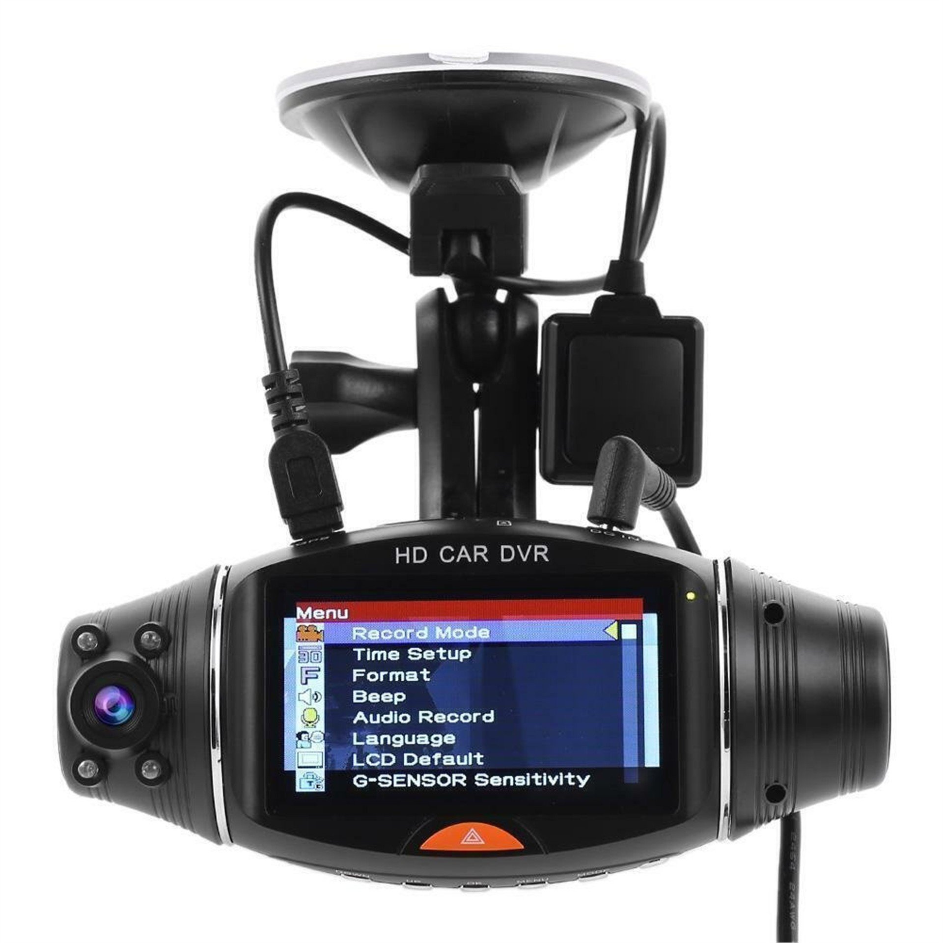 Powermaster Powermaster PM-18765 GPS Modül 2.7'' TFT Ekran HD Dvr Çift Araç Kamera (32 Gb Destekli) - Araç Kayıt Cihazları
