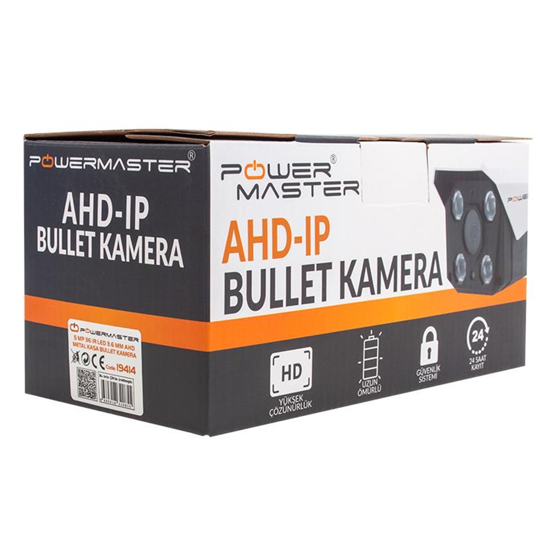 Powermaster Powermaster PM-19414 5 MP 24 IR Led 3.6 Mm Metal Kasa Ahd Bullet Kamera - AHD Kameralar