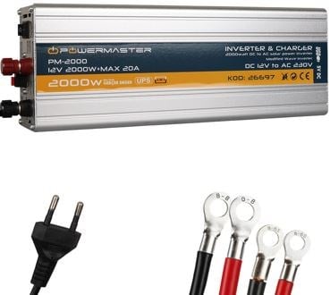 POWERMASTER PM-2000 12 VOLT - 2000 WATT ŞARJLI UPS'Lİ INVERTER (İNGİLİZ SOKET)