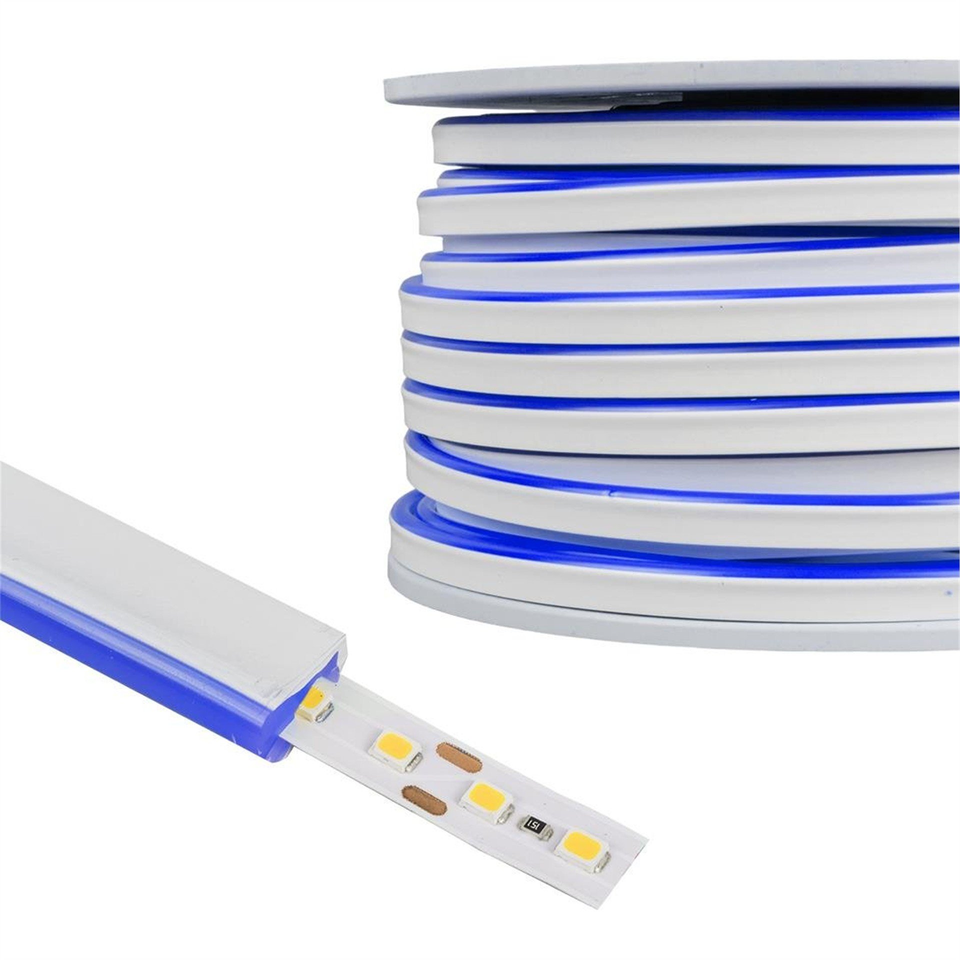 Powermaster PowerMaster PM-20386 12 Volt Mavi Şerit Neon LED (50 Metre) - Neon Şerit Led
