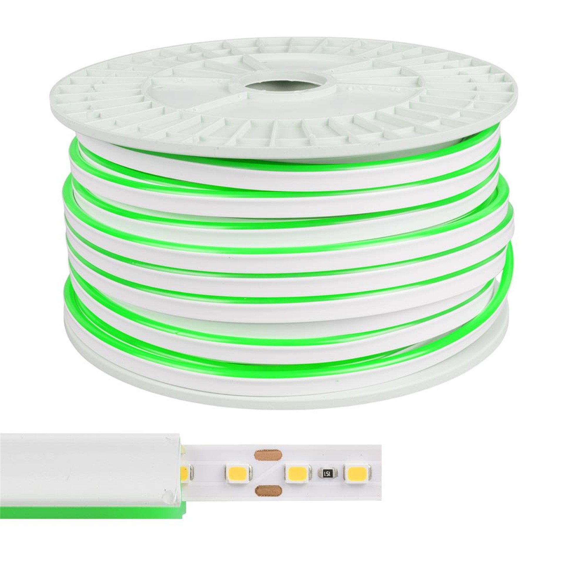 Powermaster PowerMaster PM-20387 12 Volt Yeşil Şerit Neon LED (50 Metre) - Neon Şerit Led
