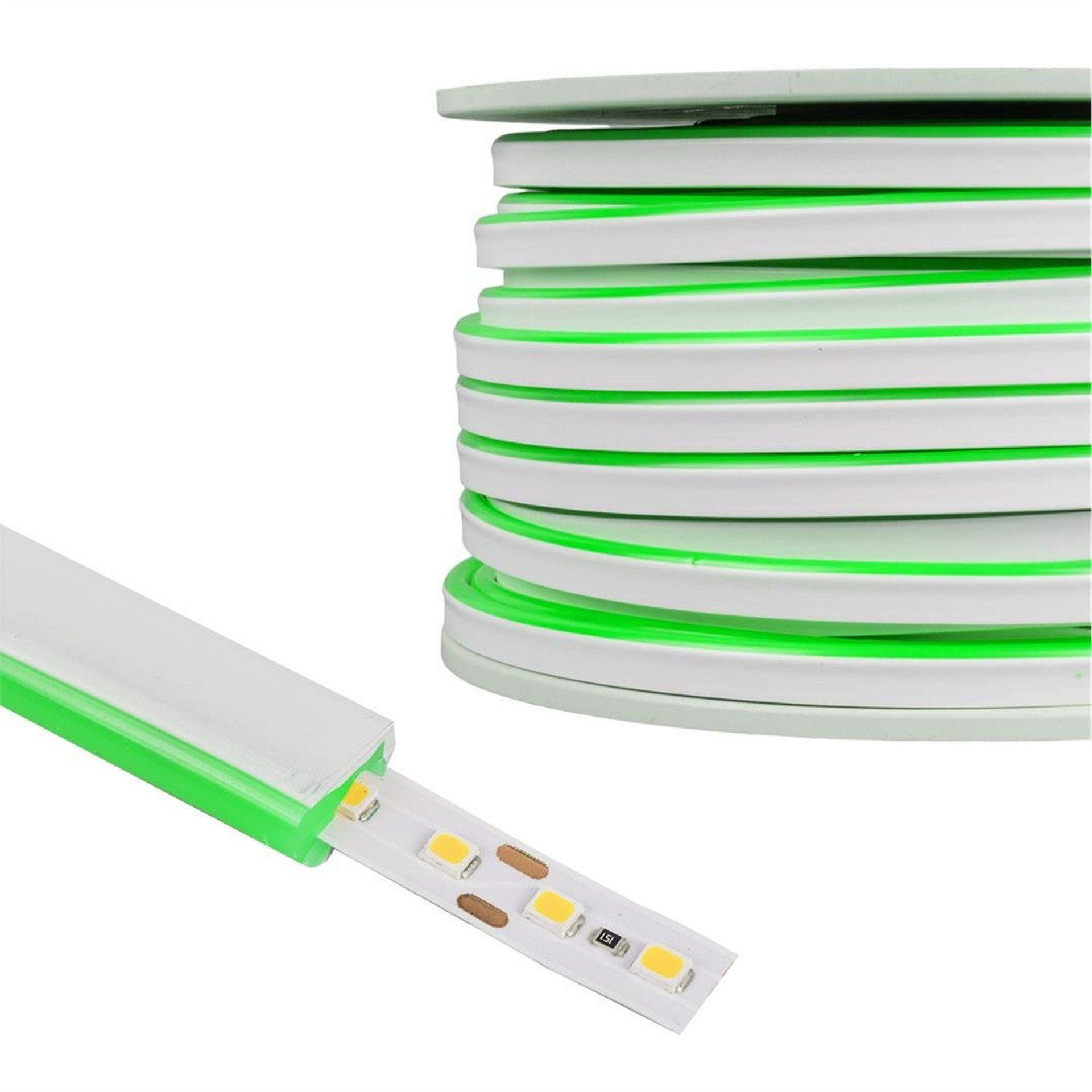 Powermaster PowerMaster PM-20387 12 Volt Yeşil Şerit Neon LED (50 Metre) - Neon Şerit Led