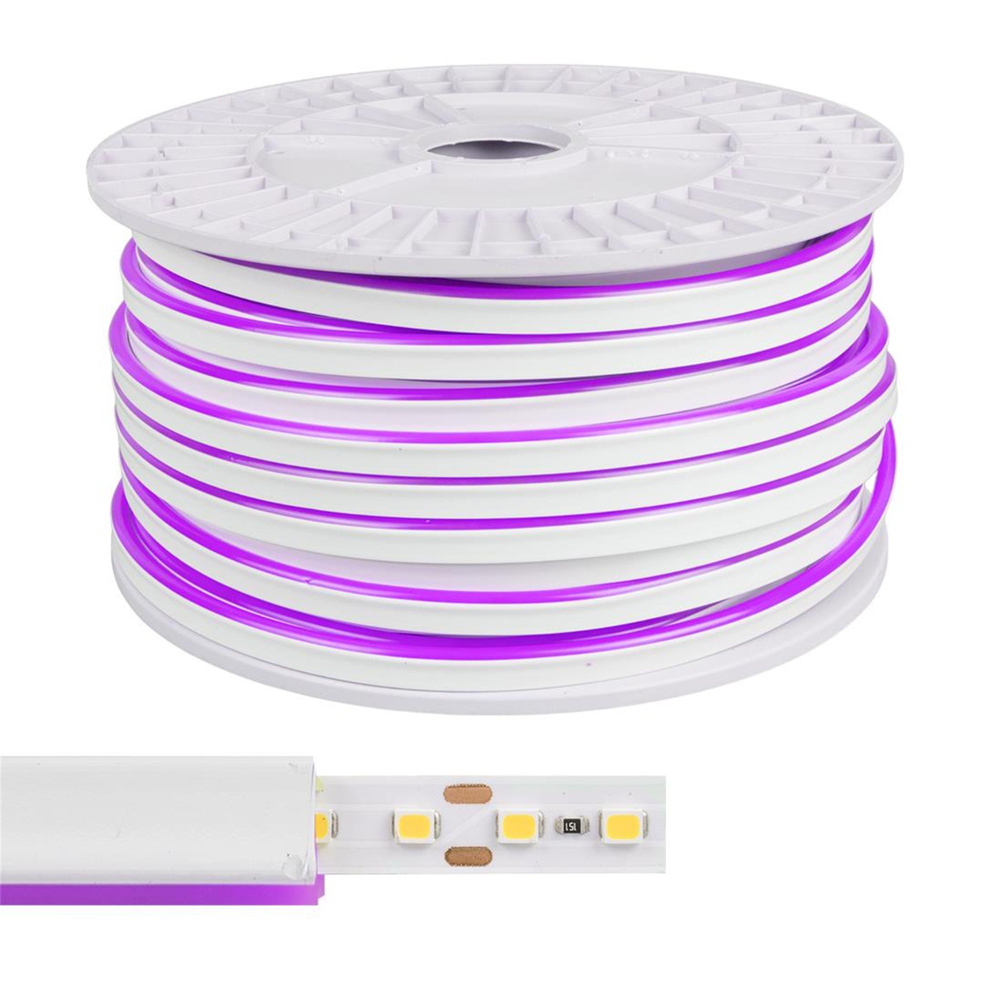 Powermaster PowerMaster PM-20391 12 Volt Mor Şerit Neon LED (50 Metre) - Neon Şerit Led