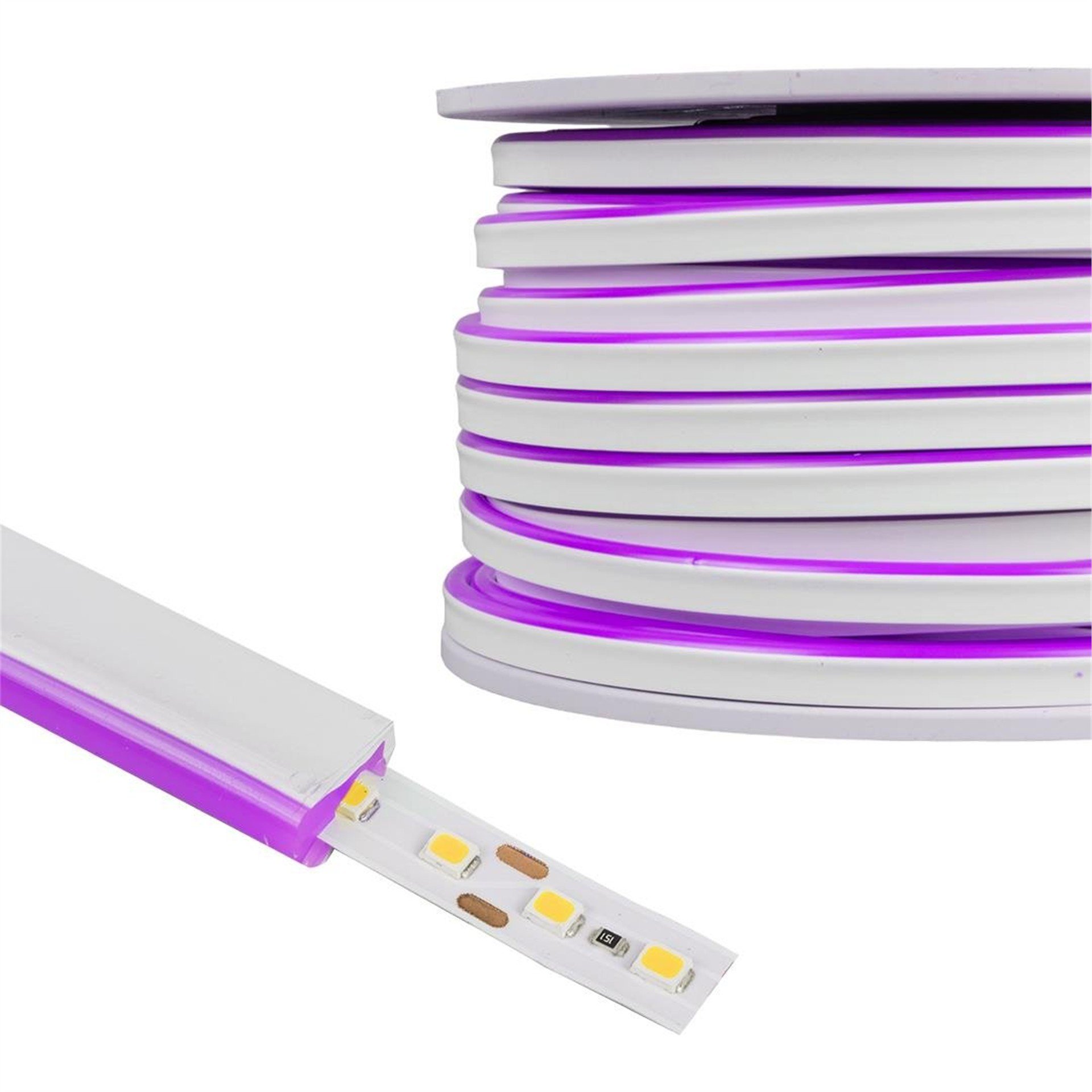 Powermaster PowerMaster PM-20391 12 Volt Mor Şerit Neon LED (50 Metre) - Neon Şerit Led