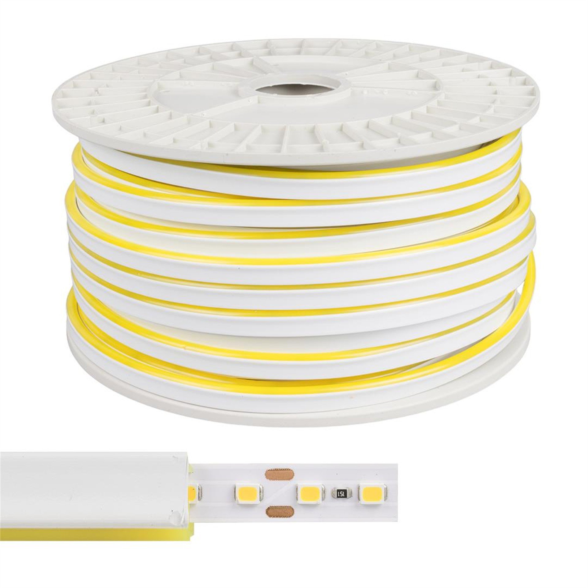 Powermaster PowerMaster PM-20392 12 Volt Limon Sarısı Şerit Neon LED (50 Metre) - Neon Şerit Led