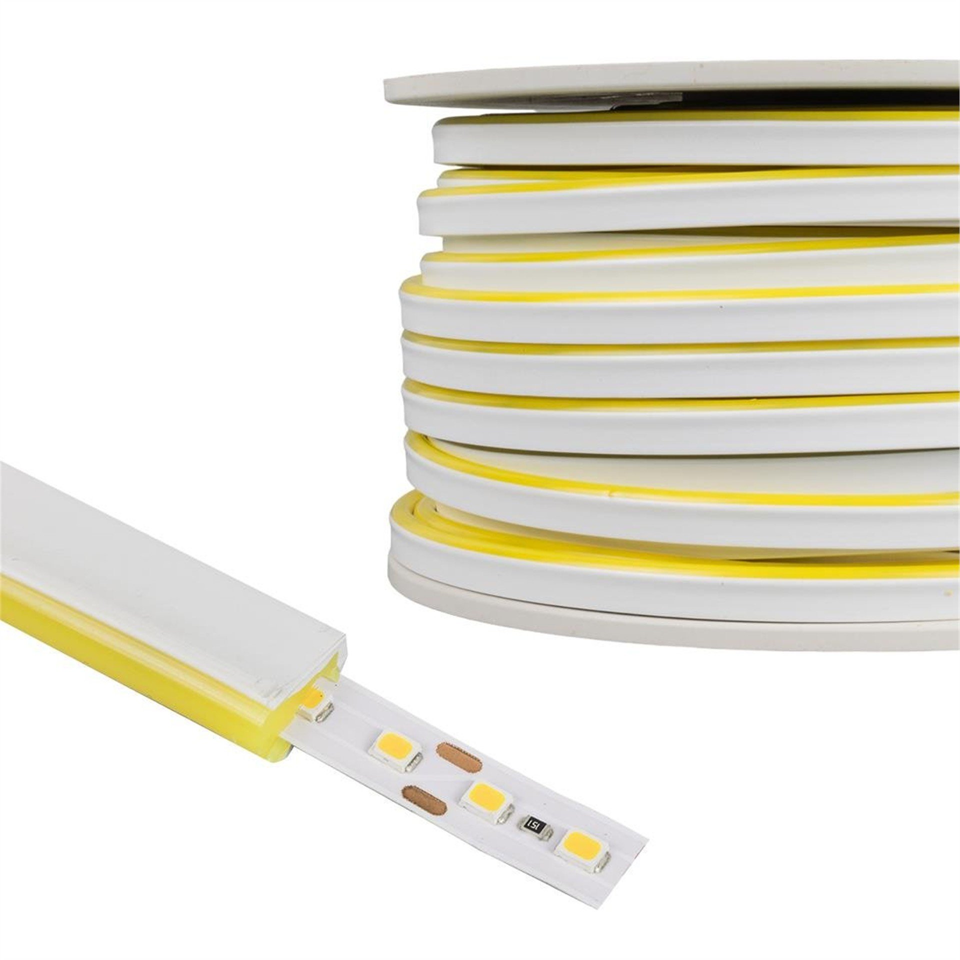 Powermaster PowerMaster PM-20392 12 Volt Limon Sarısı Şerit Neon LED (50 Metre) - Neon Şerit Led