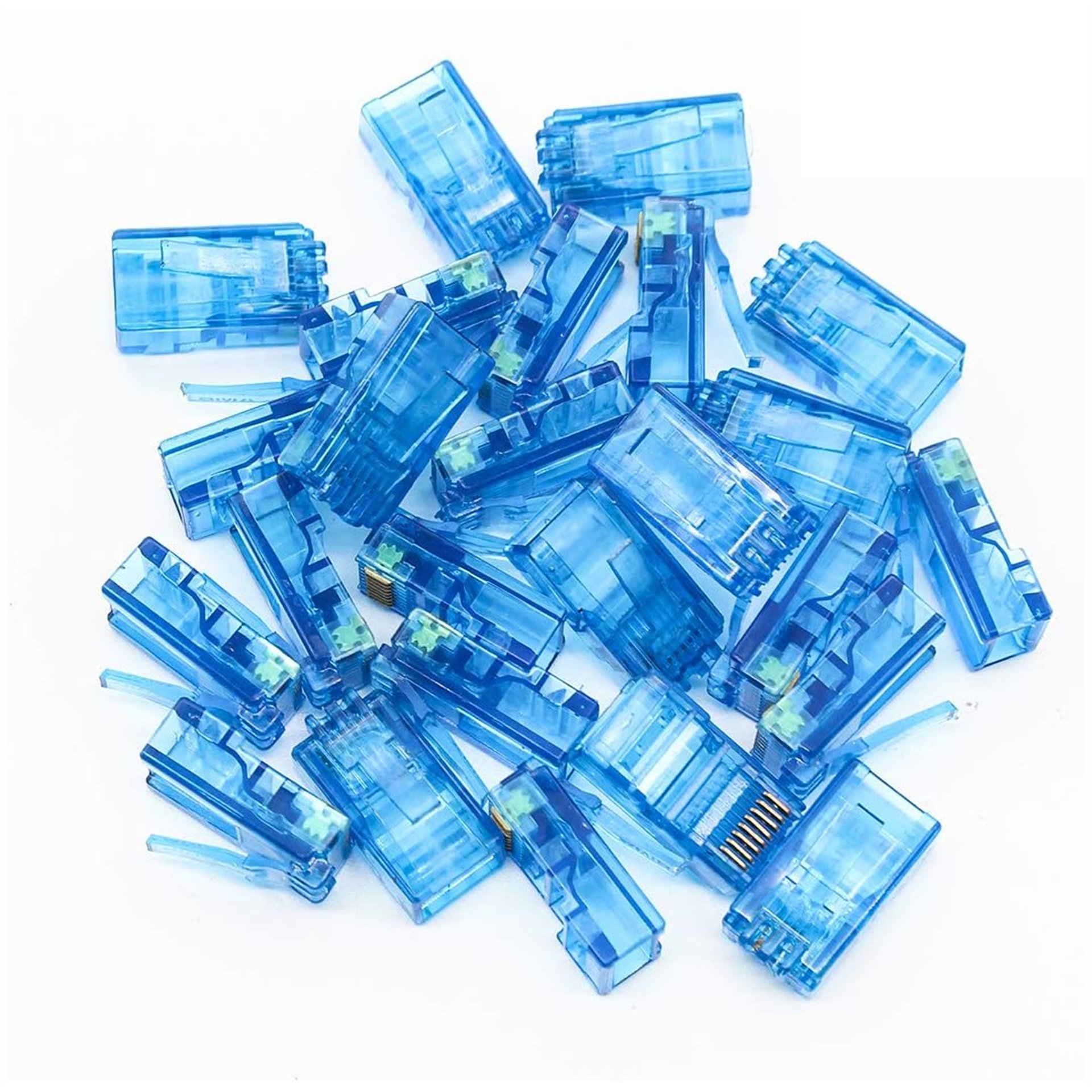Powermaster Powermaster PM-22702 RJ45 RJ45 CAT6 8P/8C Mavi Soket (100'lü Paket) - Fiş - Jack - Şase