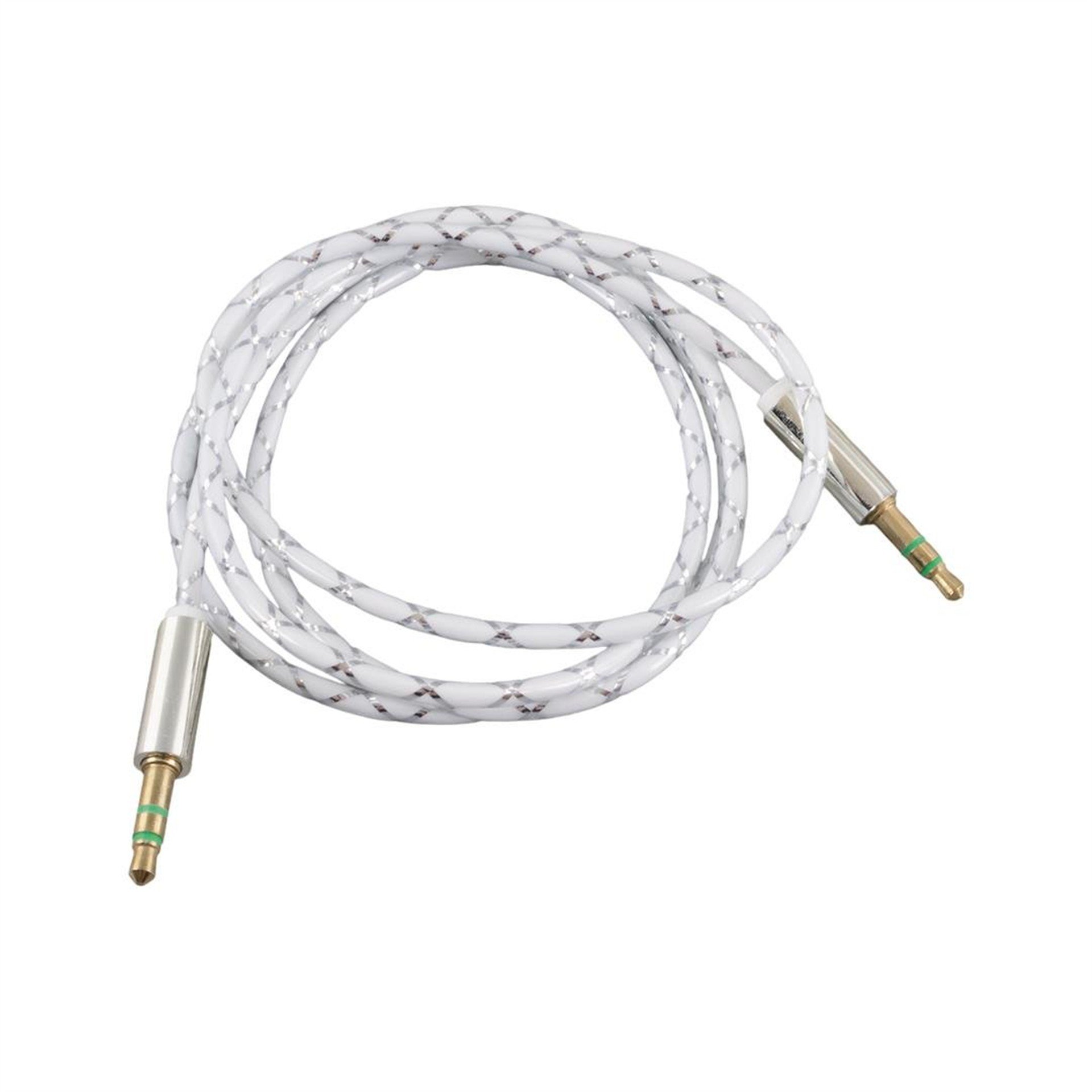Powermaster PowerMaster PM-2367 3.5 mm Erkek-Erkek 1 Metre Stereo AUX Kablosu Altın Uçlu - AUX Kablolar