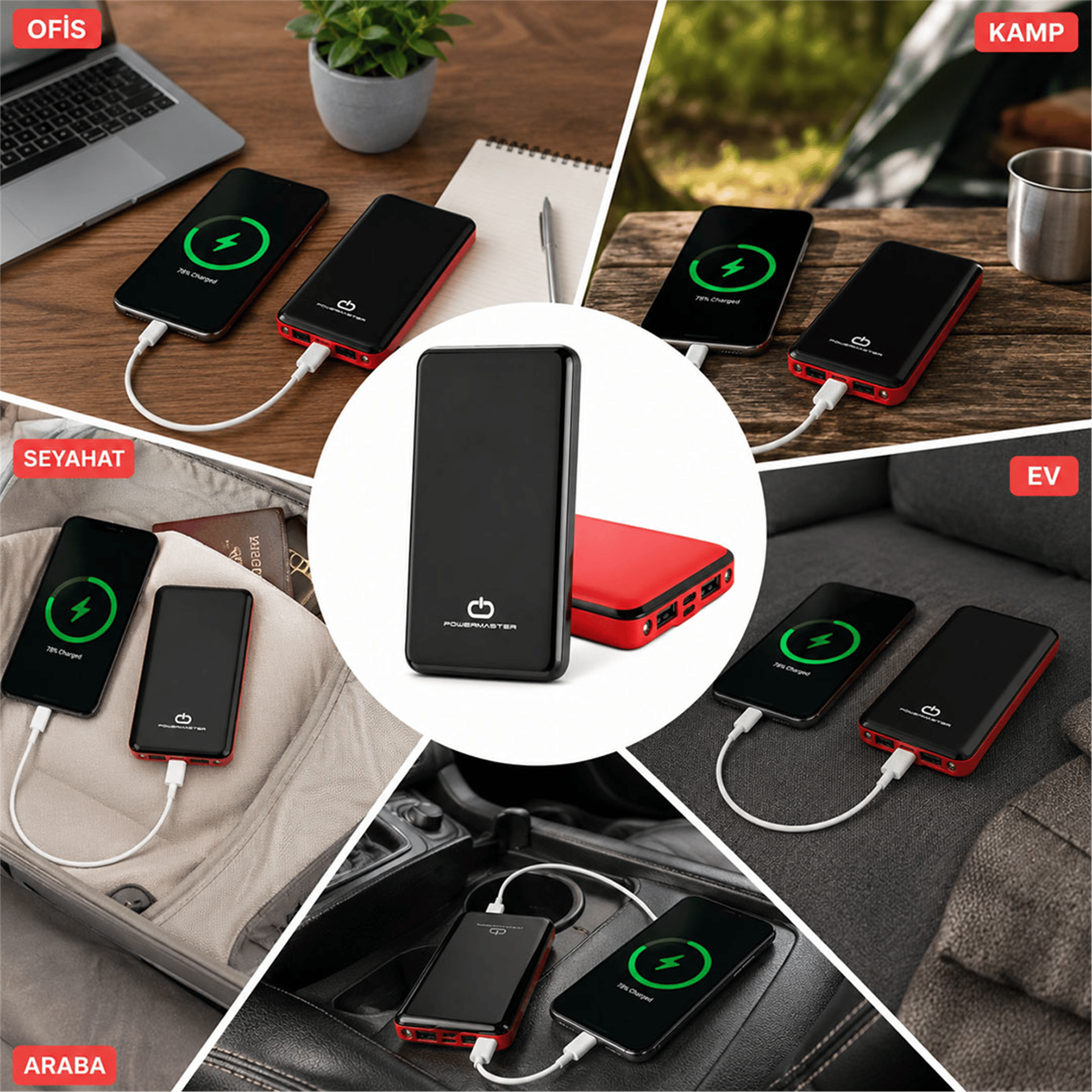 Powermaster Powermaster PM-23850 12000 Mah Powerbank - Powerbank