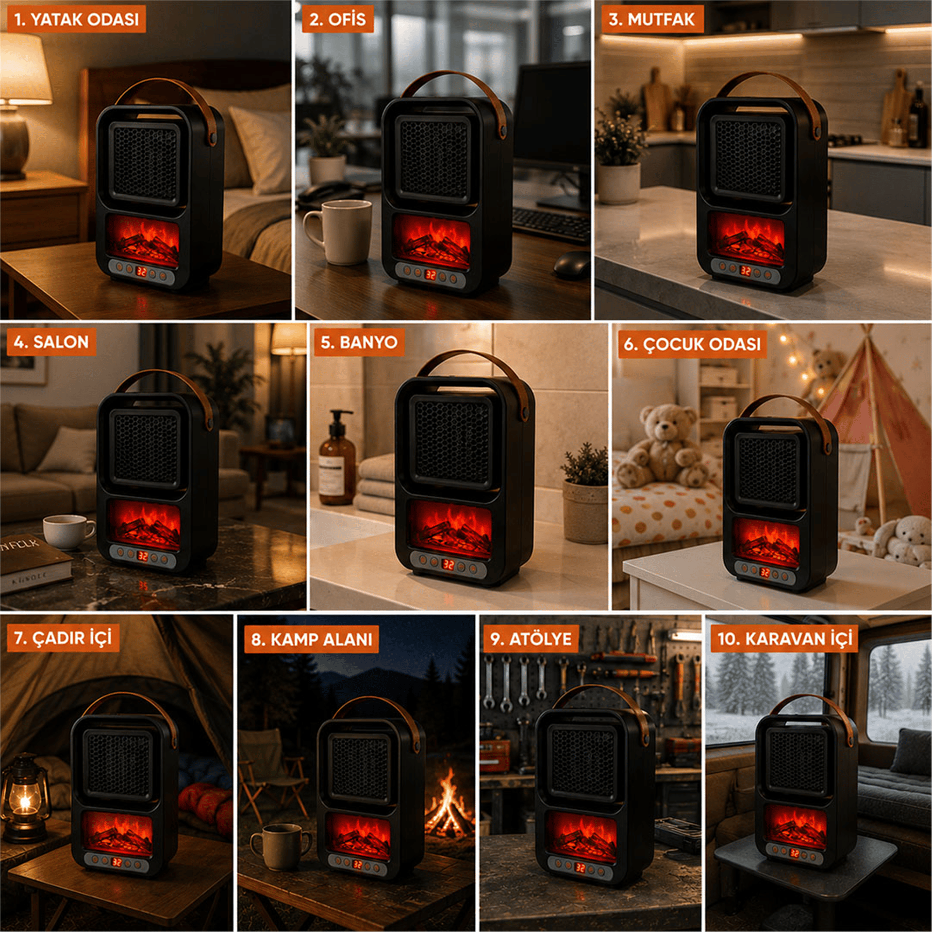 Powermaster Powermaster PM-24067 Fanlı Pratik Isıtıcı - Isıtıcılar