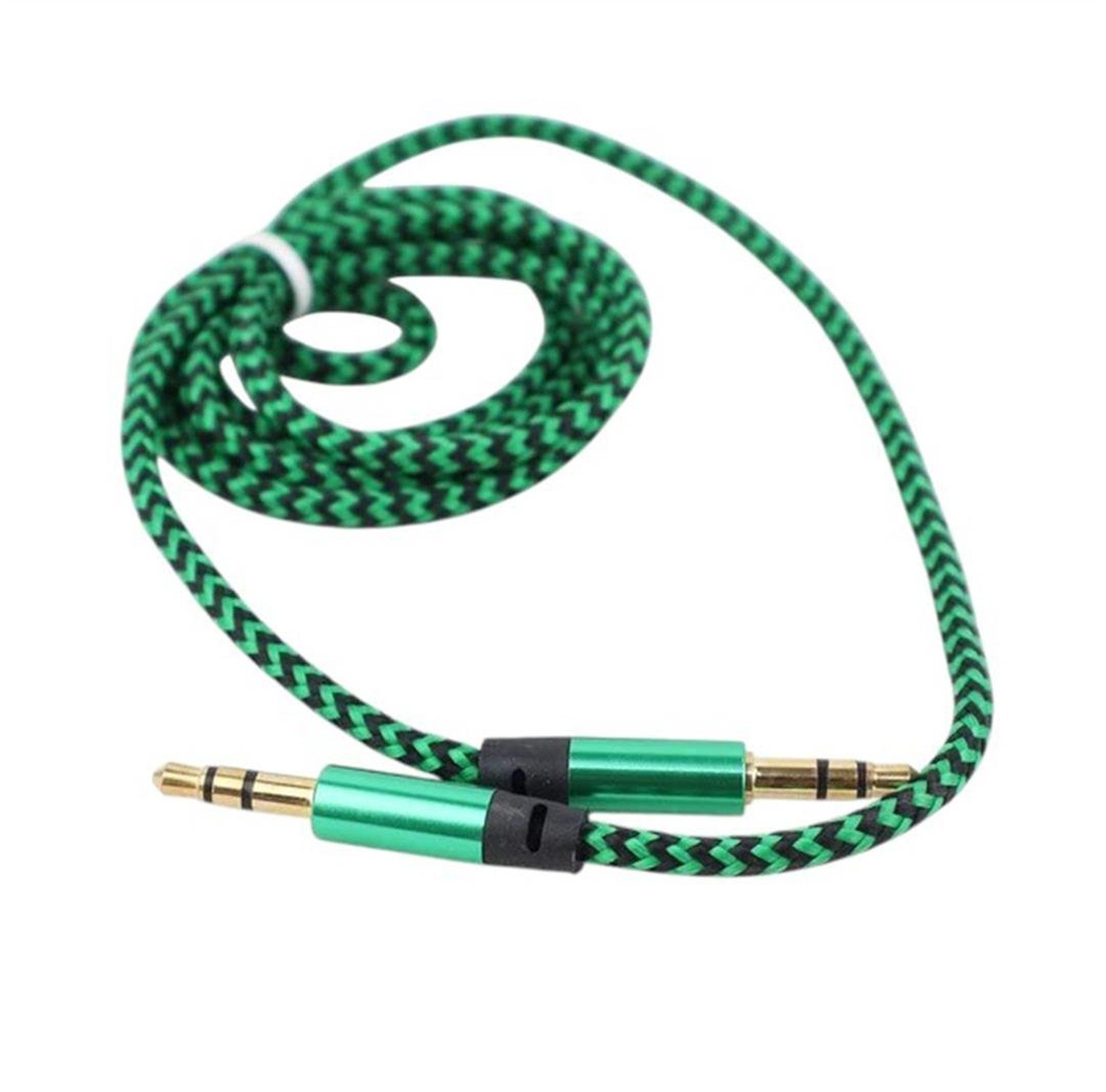 Powermaster Powermaster PM-2418 Metal Başlıklı Örgülü Erkek - Erkek 1.5 Metre Stereo Aux Kablo - AUX Kablolar