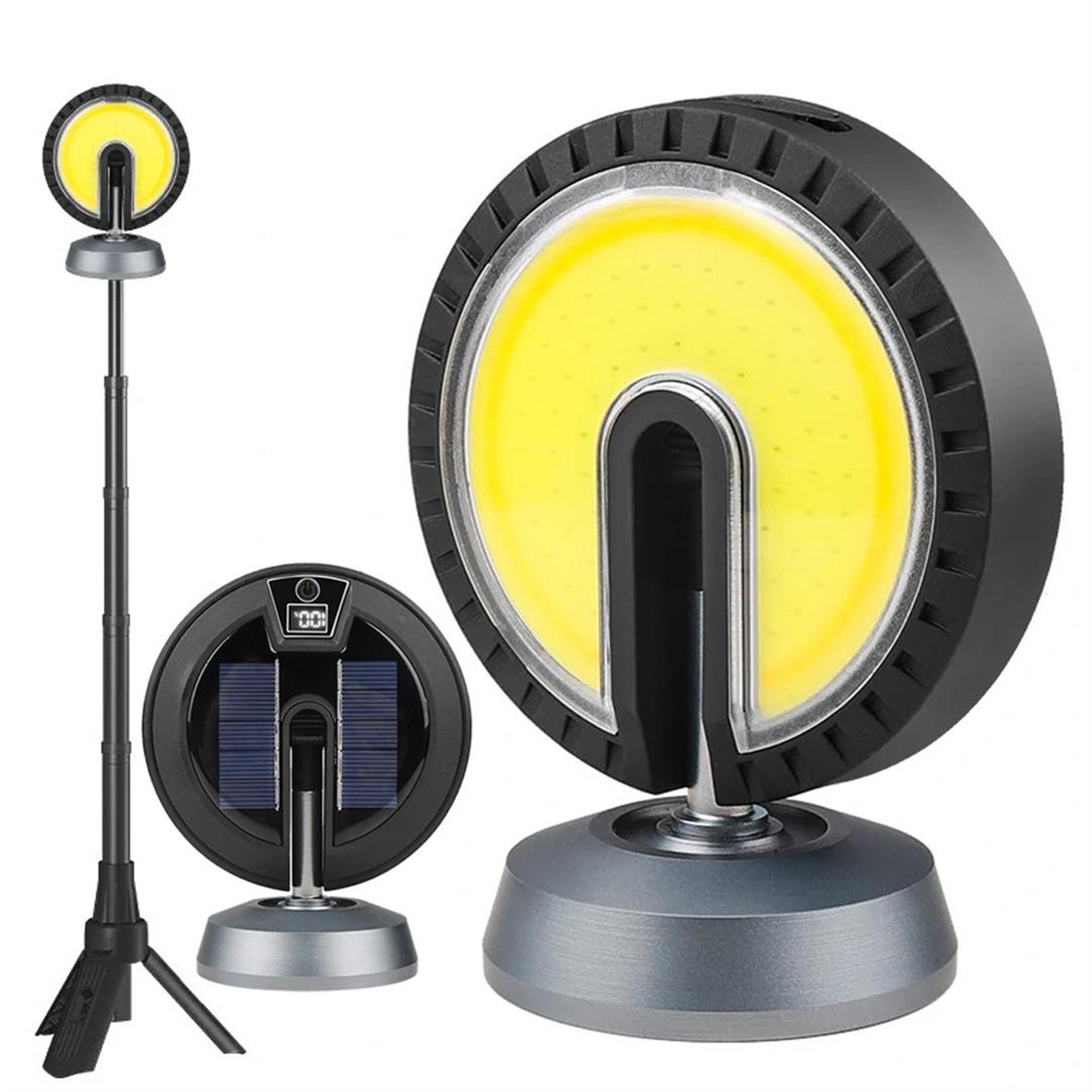 Powermaster PowerMaster PM-24564 25 Watt USB - Type-C Girişli Cob Ledli Tek Yönlü 180 Derece Solar Çalışma Lambası - Ledli Lambalar