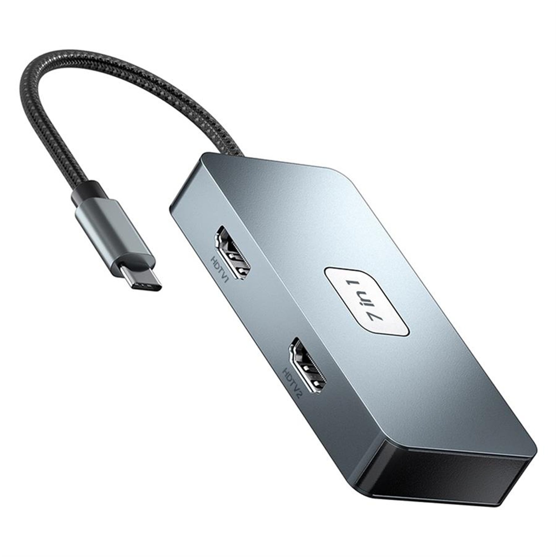 Powermaster Powermaster PM-25078 7 İn Usb-C Hub Hdmi Usb 3.0 Type-C Çoklayıcı Dağıtıcı - Data-Şarj Kabloları