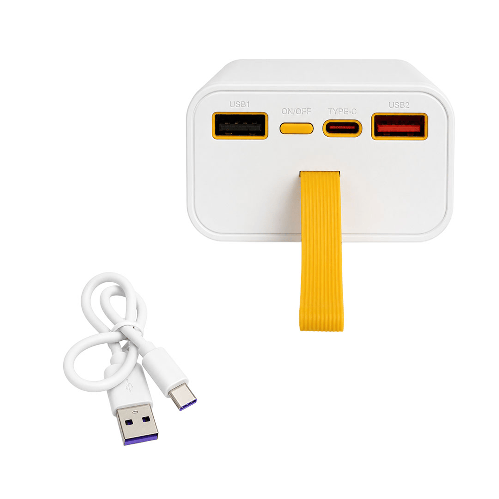 Powermaster Powermaster PM-25405 20000 Mah Çift Usb + Type-C Girişli Beyaz Powerbank - Powerbank
