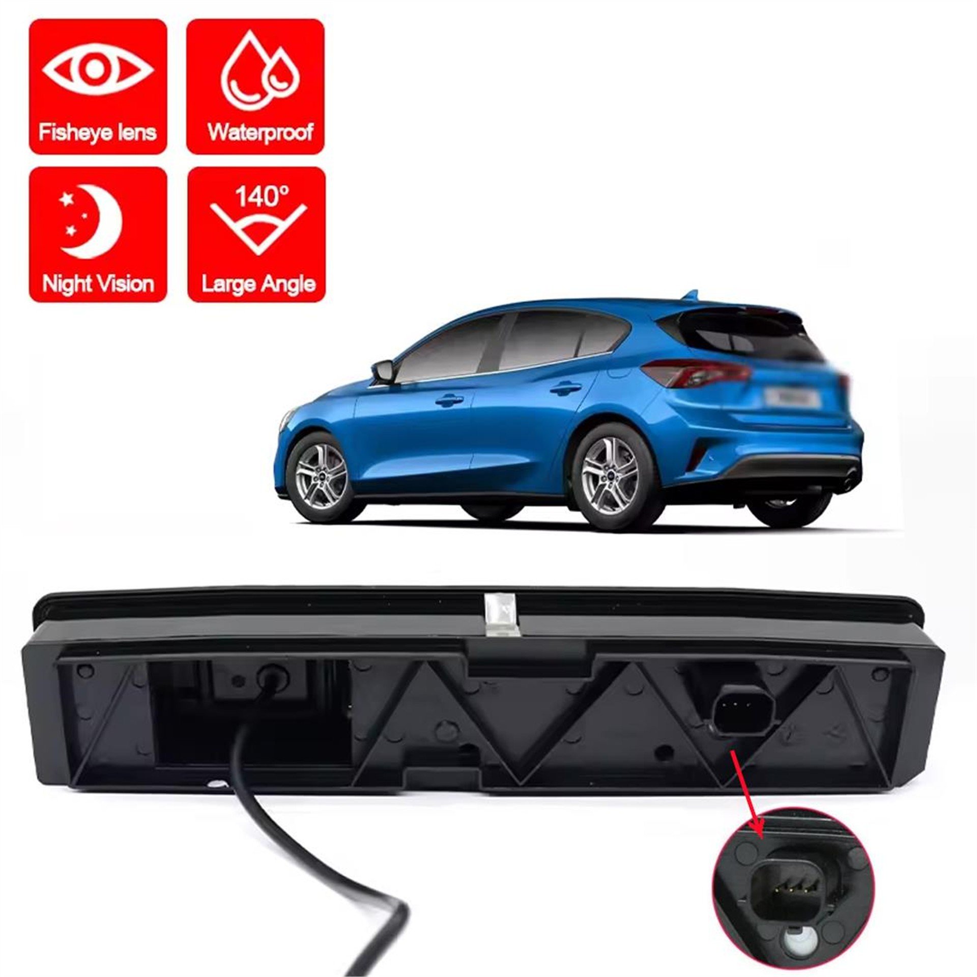 Powermaster Powermaster PM-25493 Ford Focus MK4- Puma Araç Geri Görüş Kamerası - Araç Kamerası