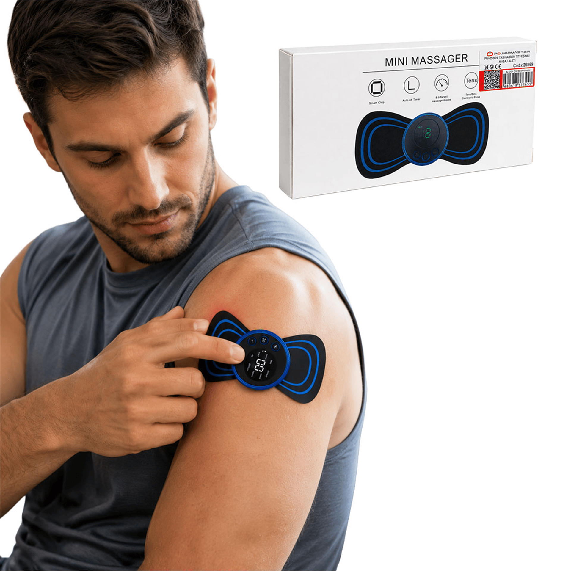 Powermaster Powermaster PM-25969 Taşınabilir Titreşimli Masaj Aleti - Ev ve Yaşam