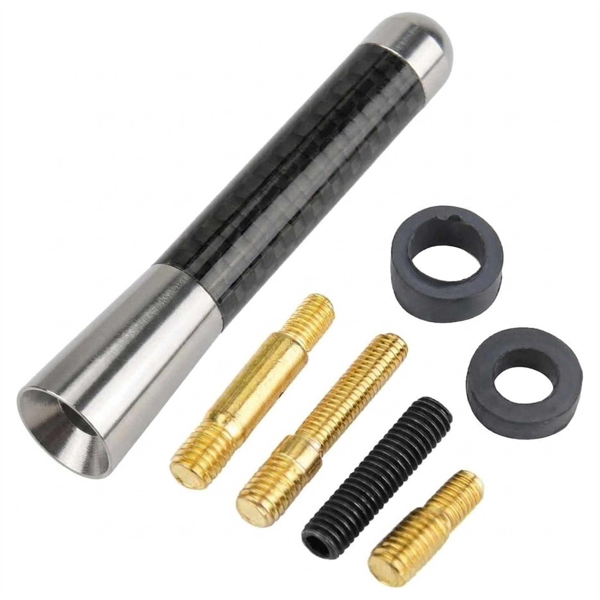 Powermaster Powermaster PM-26308 Universal Mavi Karbon Fiber Oto Çubuk Radyo Anteni 12 CM - Oto Antenler
