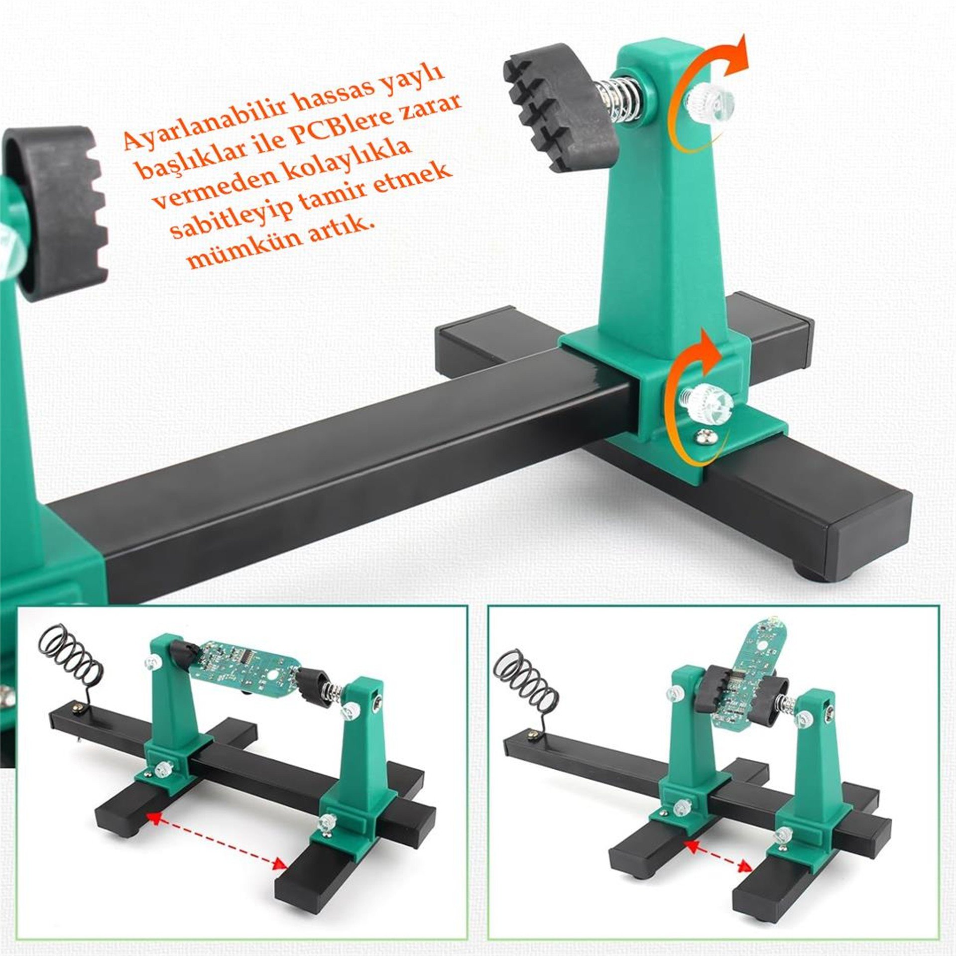 Powermaster PowerMaster PM-26594 Ayarlanabilir PCB Levha Board Tutucu Havya Tamir Standı - Havya Standı
