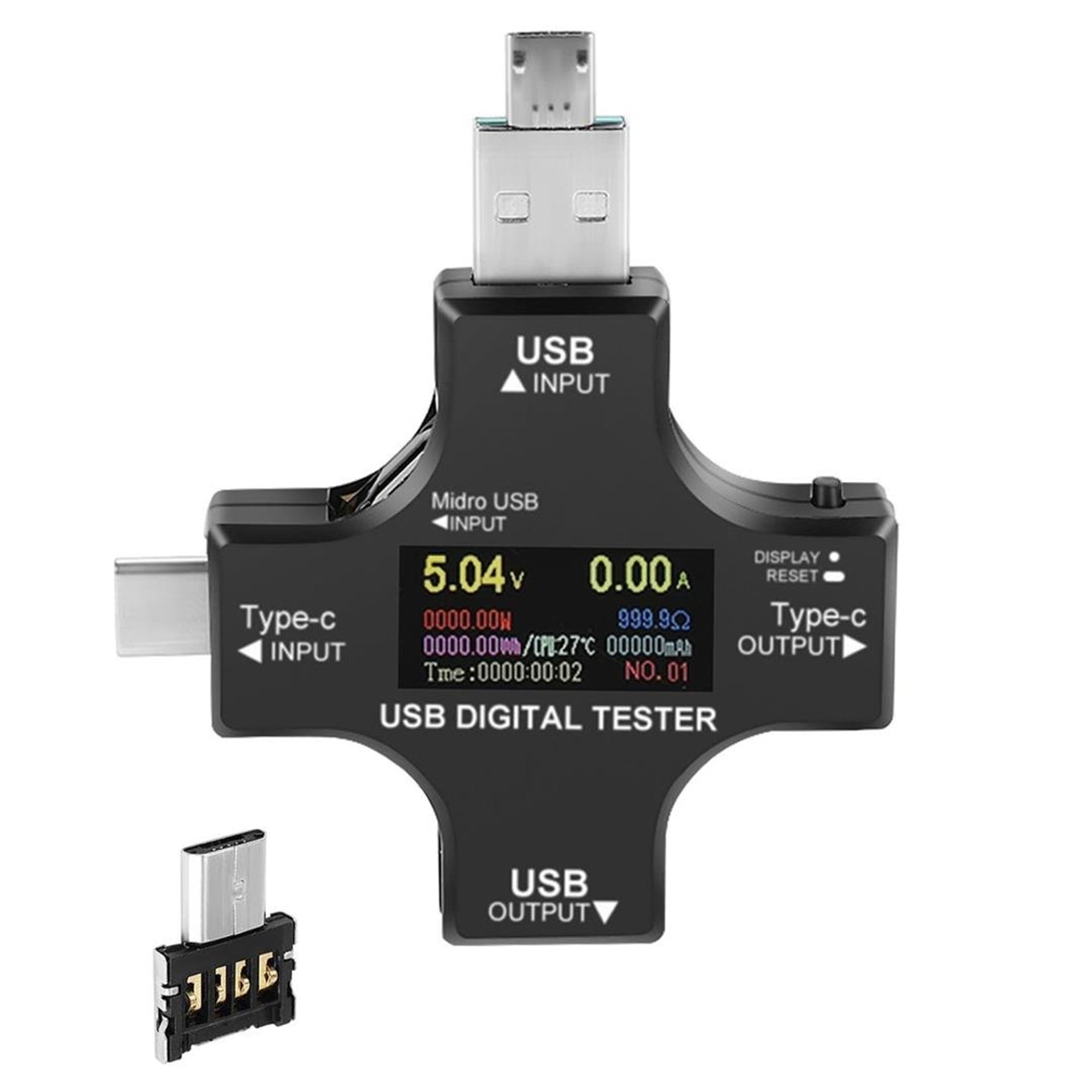 Powermaster PowerMaster PM-26611 USB Tester Voltmetre Ampermetre Akım Göstergesi Multimetre Test Cihazı OTG Destekli - Kablo Test Cihazı
