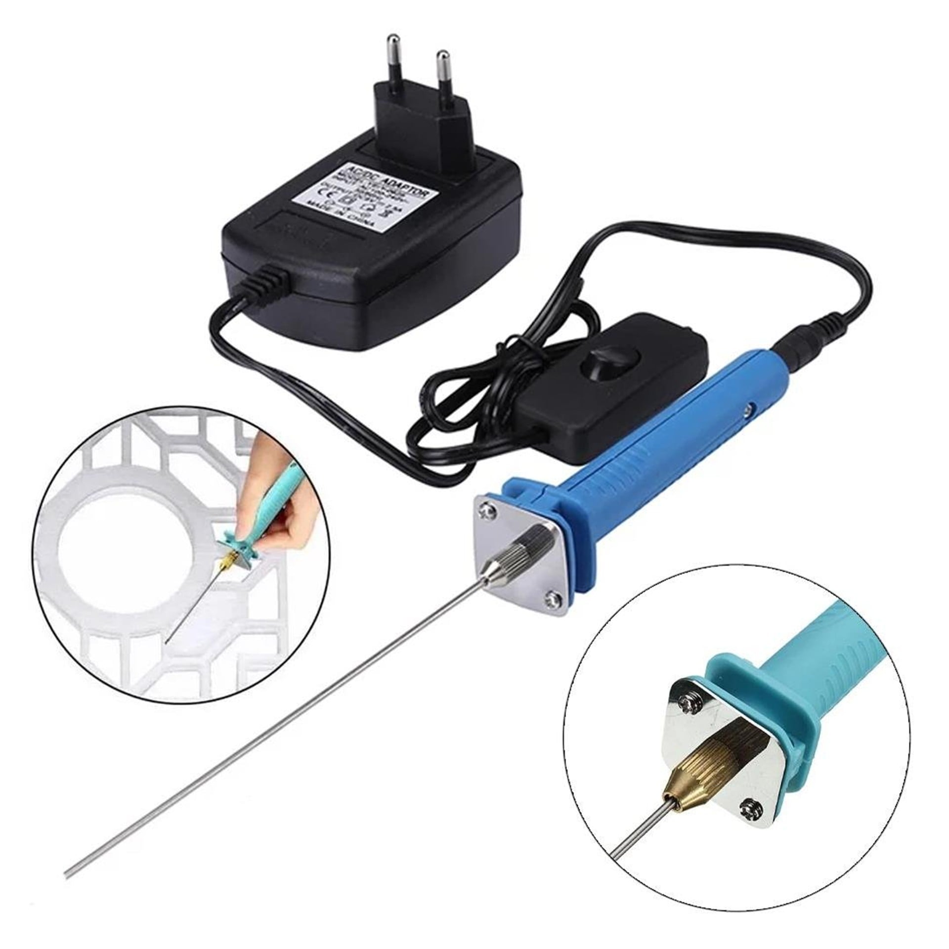 Powermaster Powermaster PM-26761 Elektrikli 10 Cm Başlıklı 100-240V/25W Köpük Strafor Kesme Kalemi - Kalem Havya