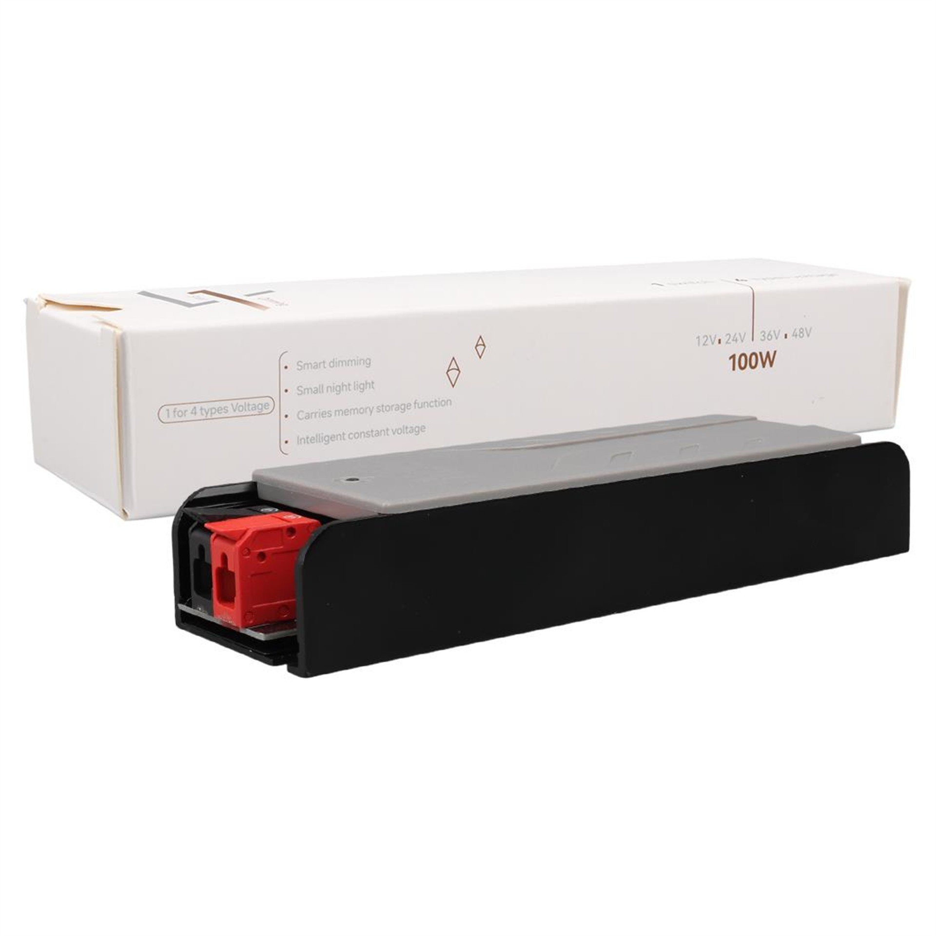 Powermaster PowerMaster PM-26843 12/24/36/48 Volt 4 Amper 100 Watt Metal Kasa Kademeli Adaptör Voltaj Göstergeli 148x43x27mm - Metal Kasa Adaptörler