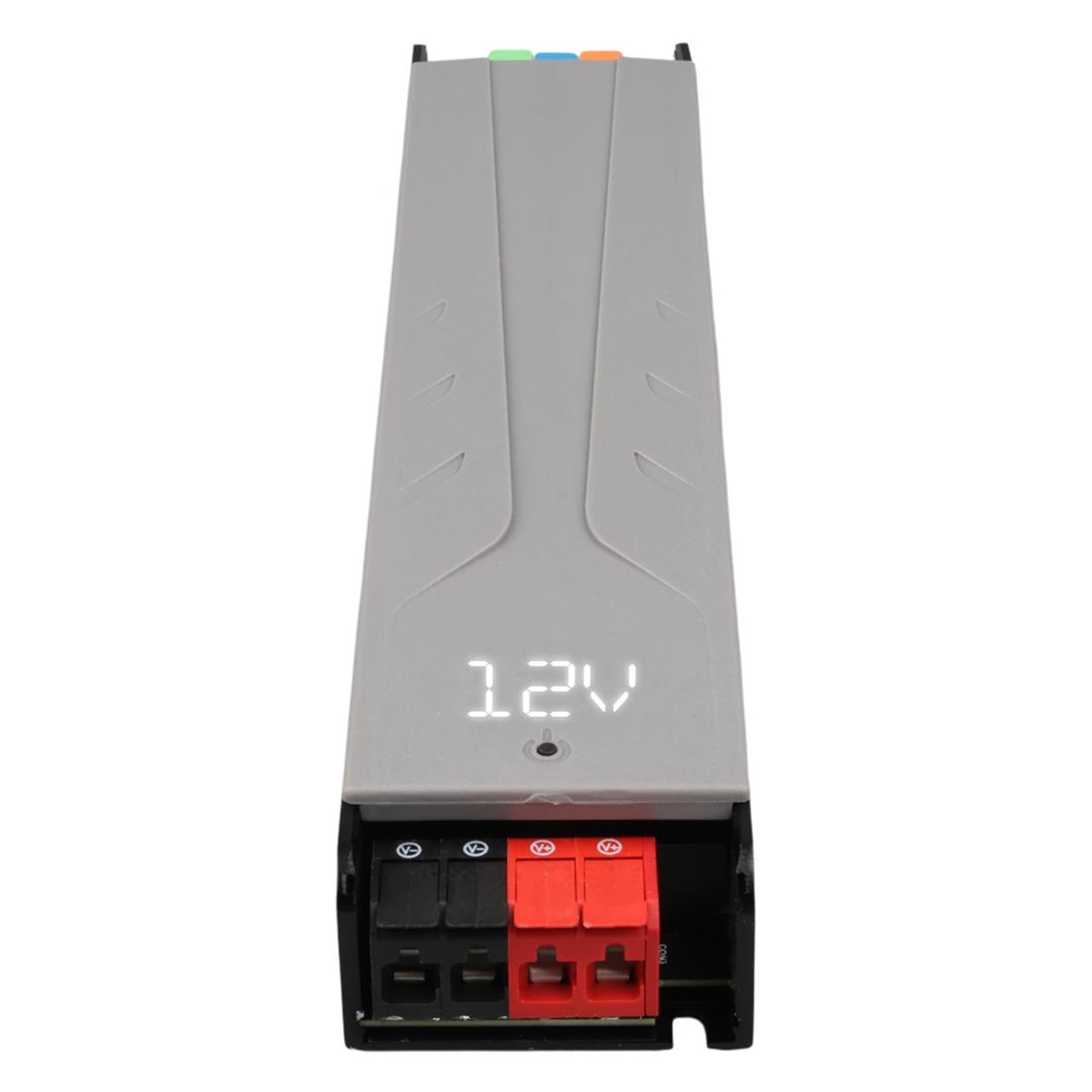 Powermaster PowerMaster PM-26846 12/24/36/48 Volt 11 Amper 400 Watt Metal Kasa Kademeli Adaptör Voltaj Göstergeli 238x51x30mm - Metal Kasa Adaptörler