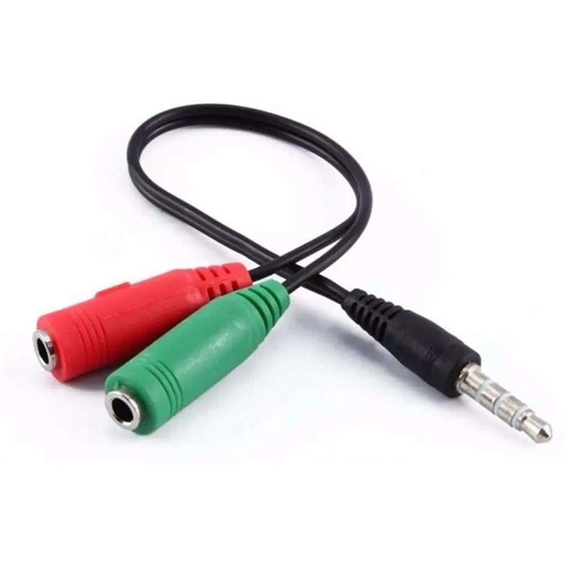Powermaster Powermaster PM-2697 3.5 Mm Stereo Erkek Kulaklık 3 Çizgili + 2 X Stereo Dişi Mikrofon Hoparlör Çoklayıcı Kablo - Çevirici Dağıtıcı