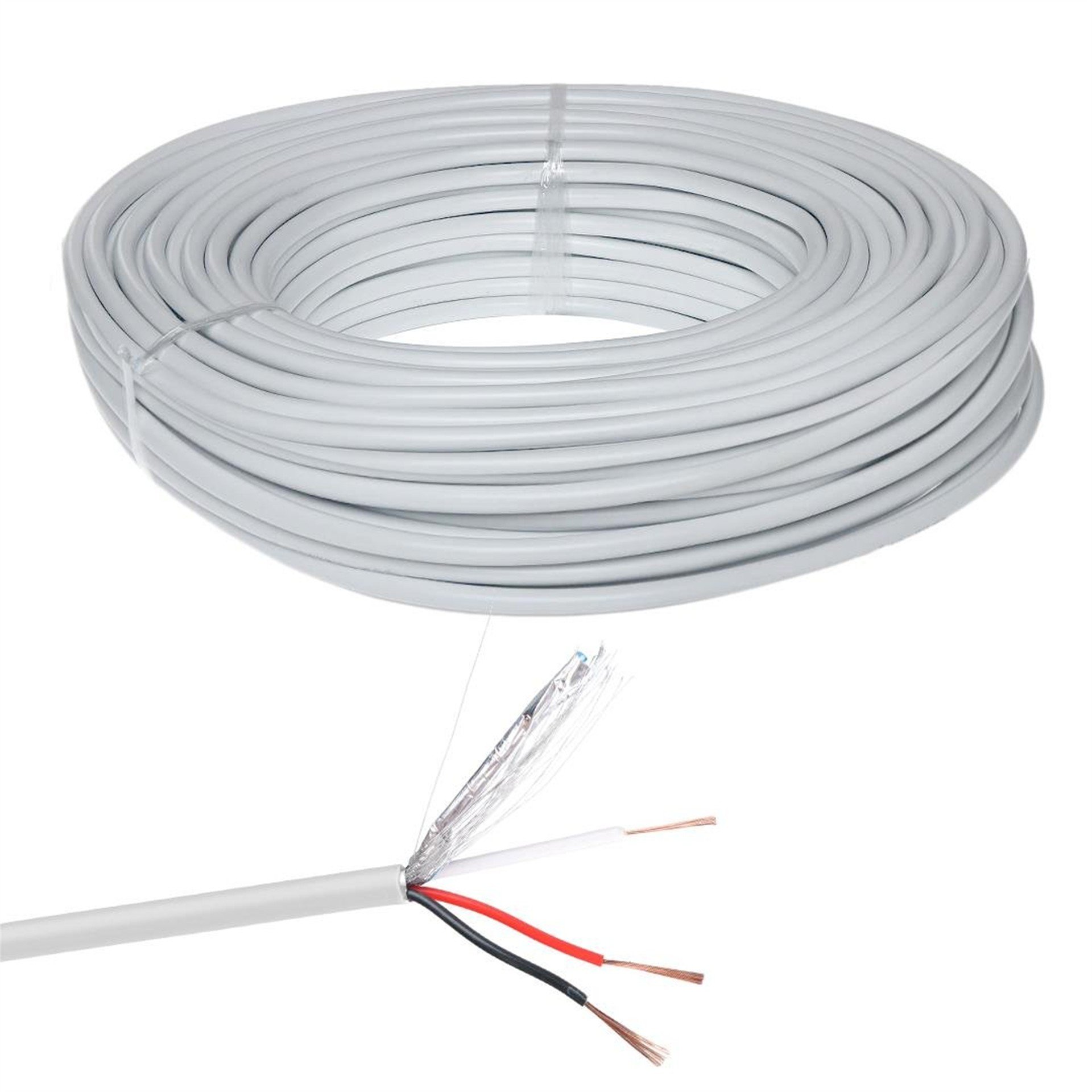 Powermaster PowerMaster PM-27948 2+1X0.50mm CCA CCTV Kamera Kablosu (100 Metre) - Cctv Kablolar