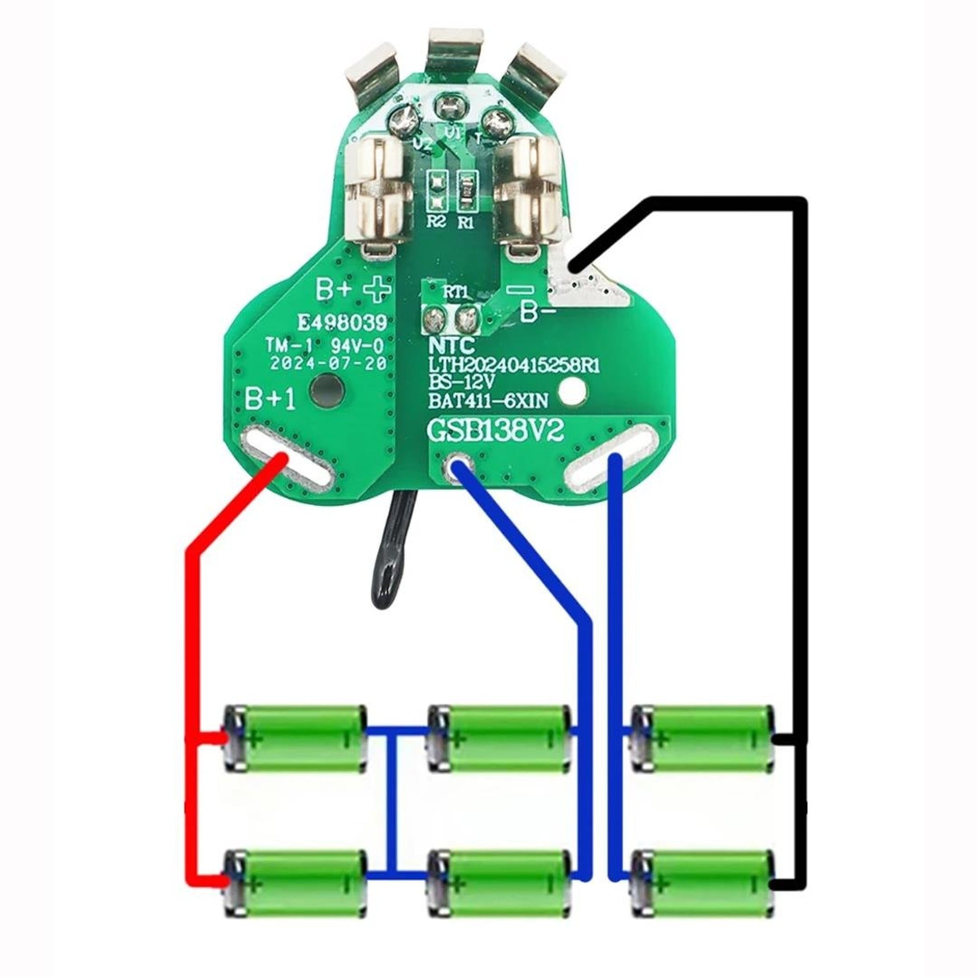 Powermaster PowerMaster PM-28350 Bosch BAT411 12V Akülü Matkap Uyumlu Batarya Pil Koruma BMS Devresi - Pil Koruma Devresi BMS