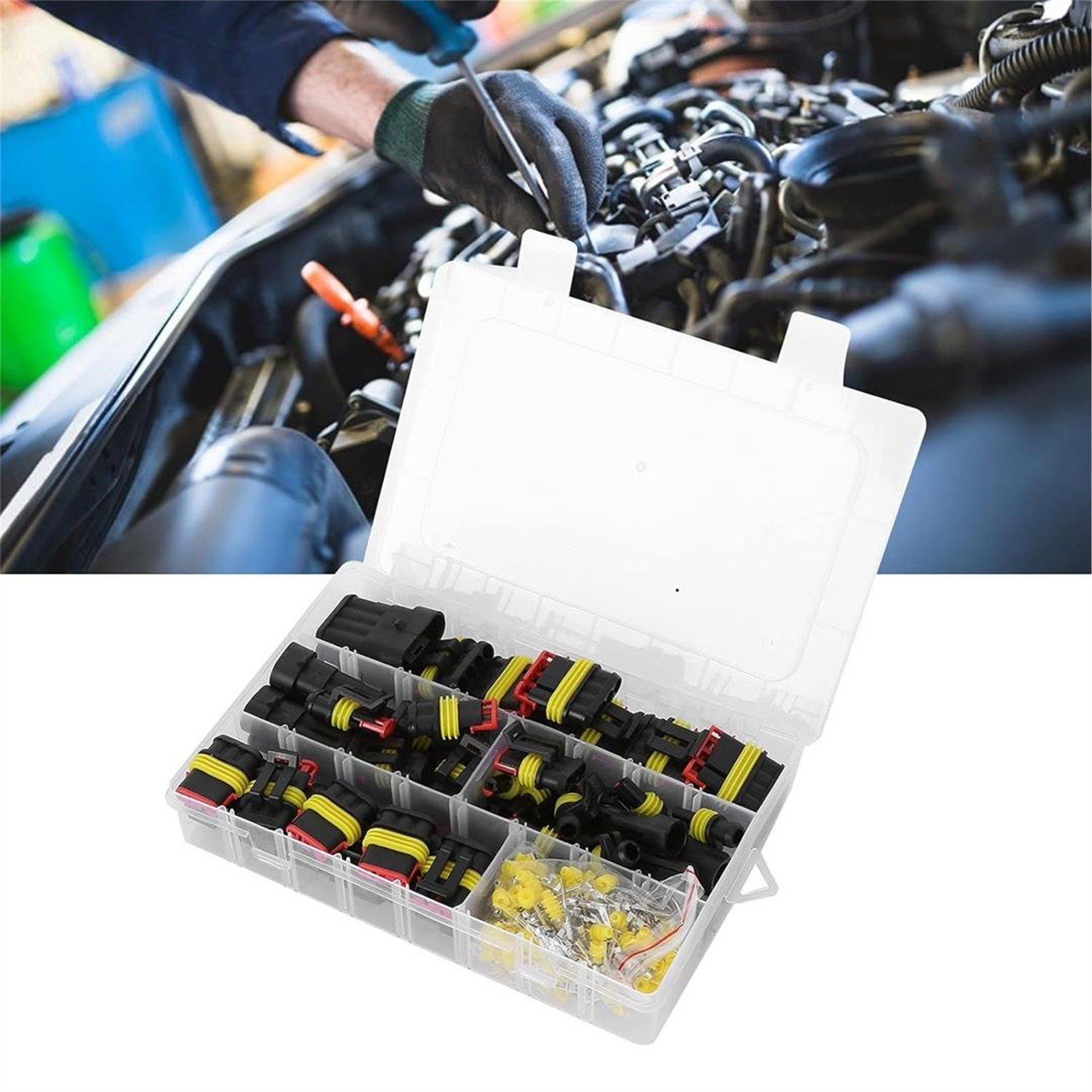 Powermaster PowerMaster PM-28532 HID JST Konnektör Seti Oto Elektrik Kablo Soketleri Su Geçirmez 352 Parça - Fiş - Jack - Şase - Buton - Konnektör