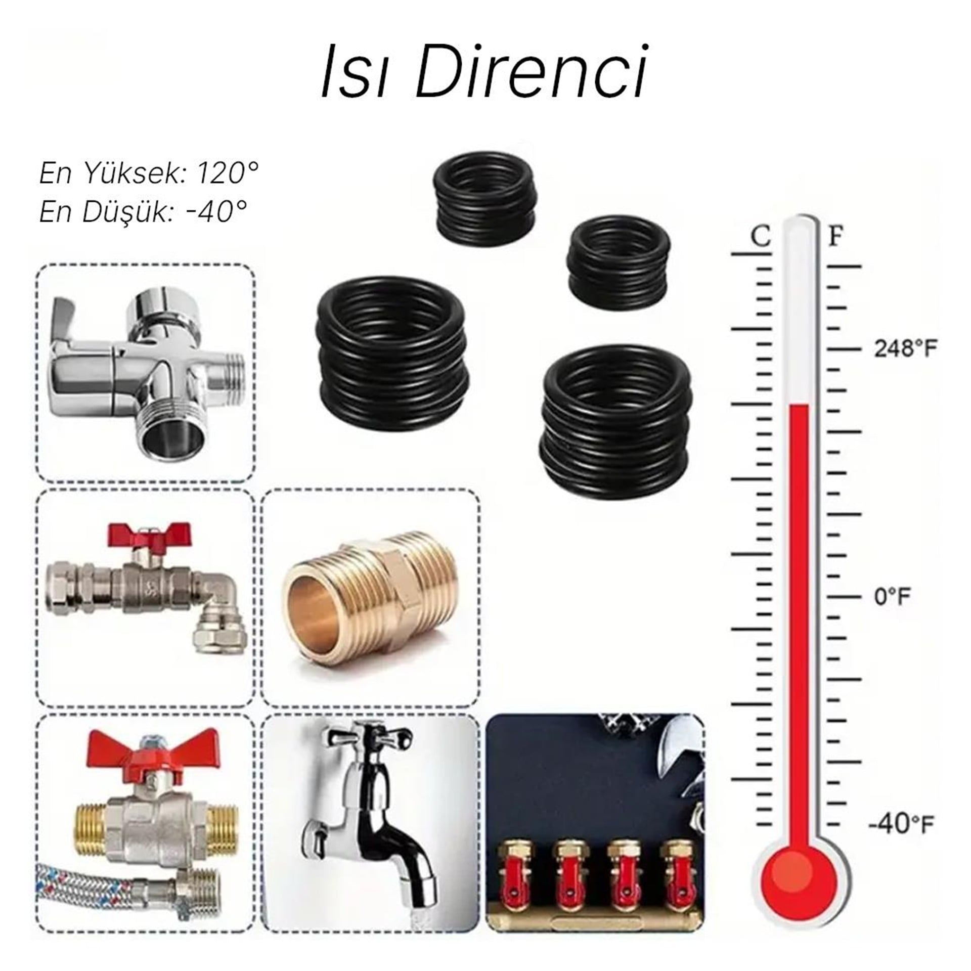 Powermaster PowerMaster PM-28533 800 Parça Kauçuk Conta Halka Seti O-Ring Nitril NBR Su Geçirmez - Hırdavat Ekipmanları Diğer