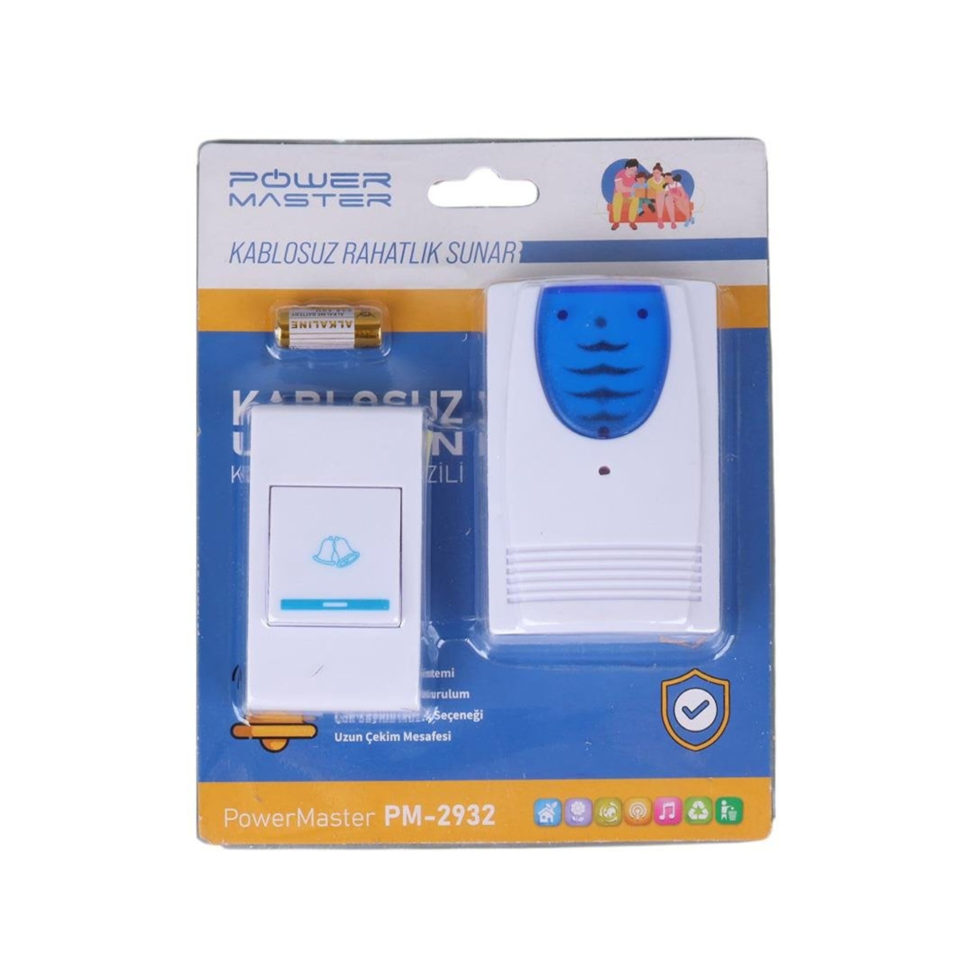 Powermaster PowerMaster PM-2932 Kablosuz Uzaktan Kumandalı Kapı Zili - Kapı Zilleri-Alarm