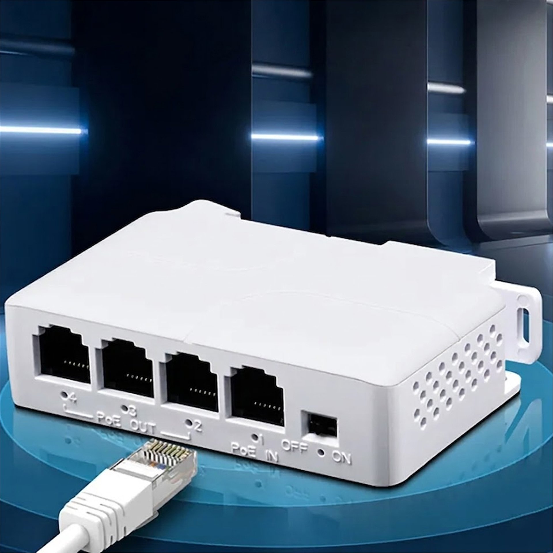 Reyonex POWERMASTER PM-29704 IP KAMERA İÇİN 100 METRE MESAFE ARTIRICI- POE EXTENDER - Ağ-Modem