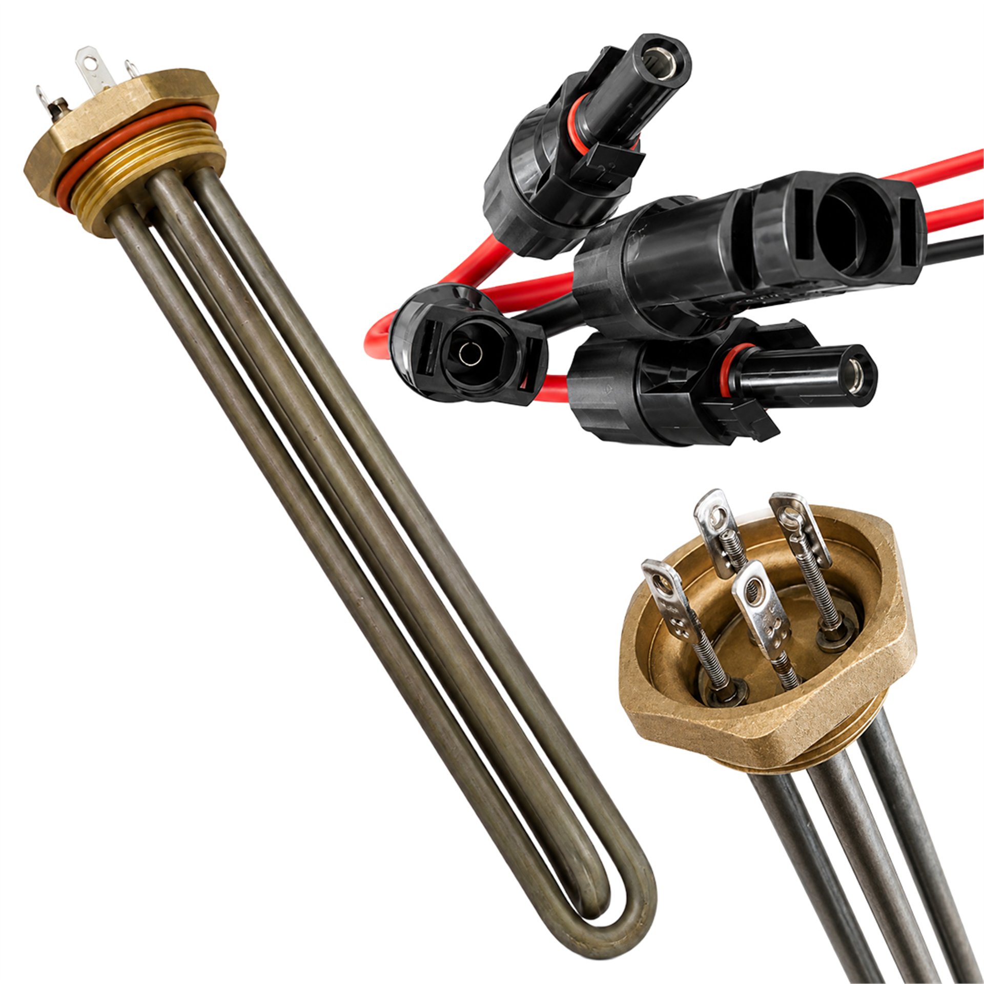 Reyonex Powermaster Pm-29934 40Mm Pirinç Başlıklı Solar Rezistans - Mc4 Konnektörlü Pabuçlu Tam Set - Muhtelif Elektronik Malzemeler