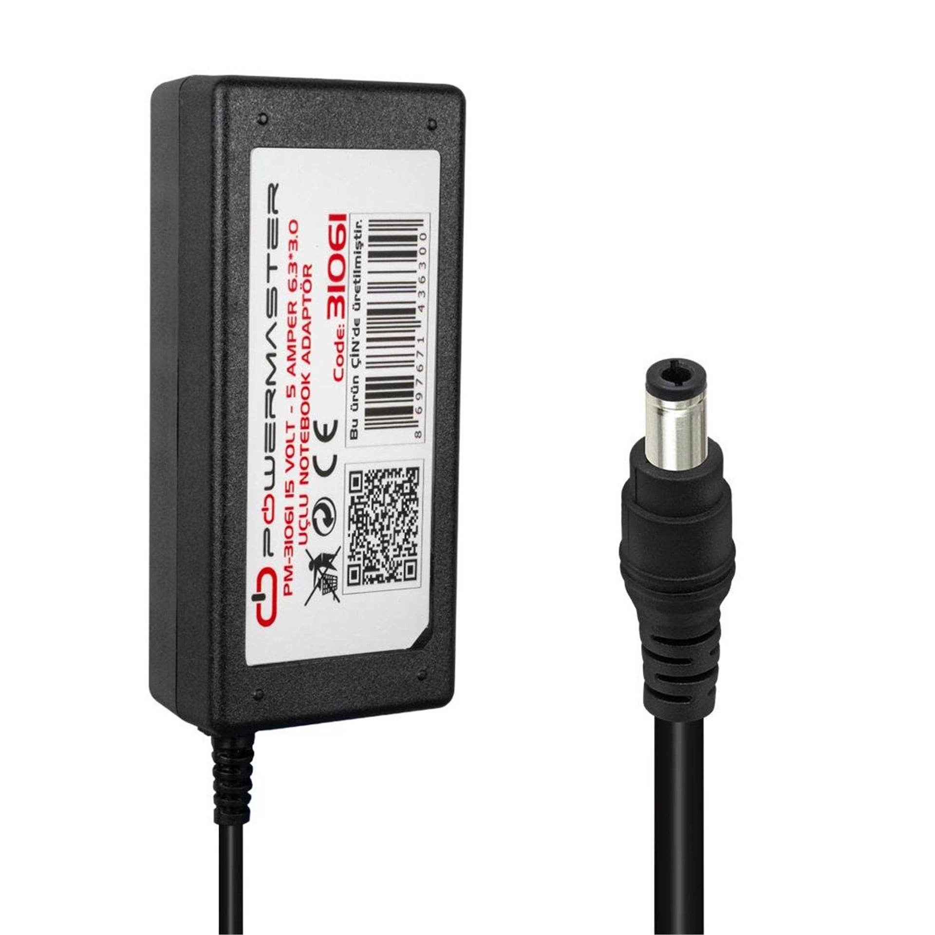 Powermaster Powermaster PM-31061 15 Volt - 5 Amper 5.5*2.5 Uçlu Adaptör (Toshiba Notebook) - Adaptörler