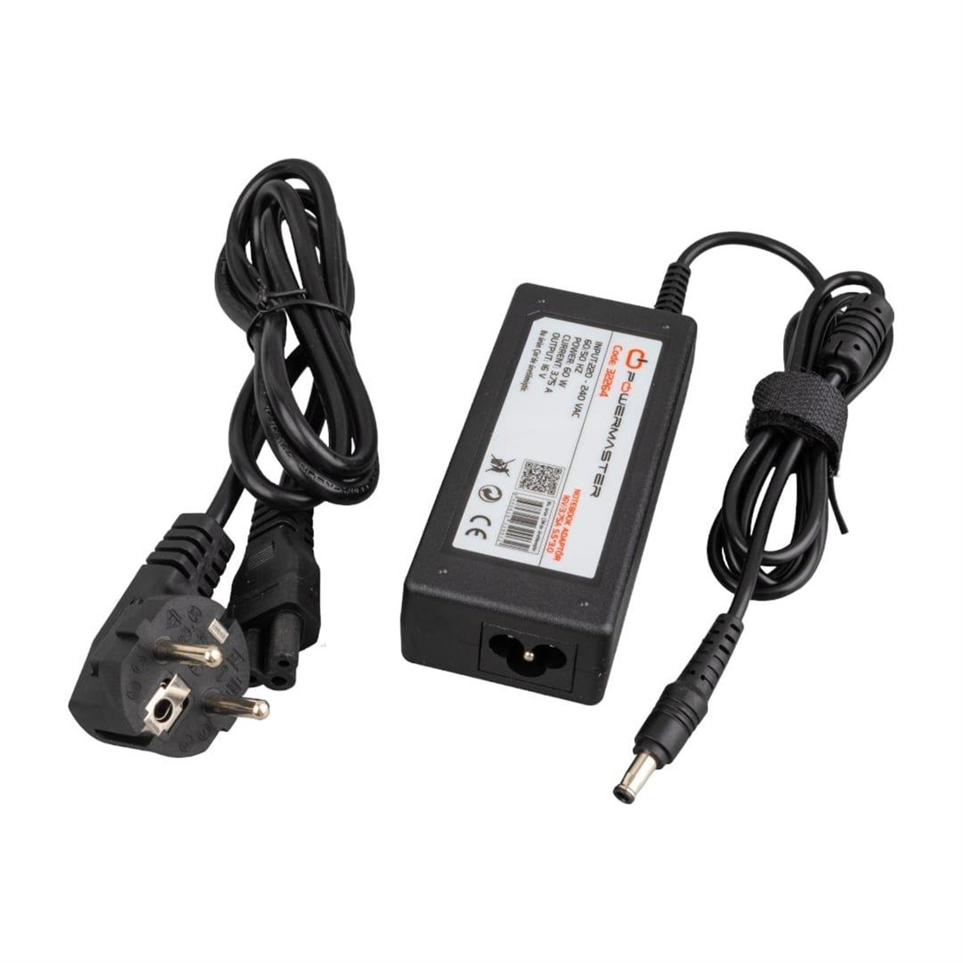 Powermaster Powermaster PM-32264 16 Volt - 3.75 Amper 5.5*3.0 Mm İğneli Uç Adaptör (Samsung Notebook) - Laptop Adaptörleri