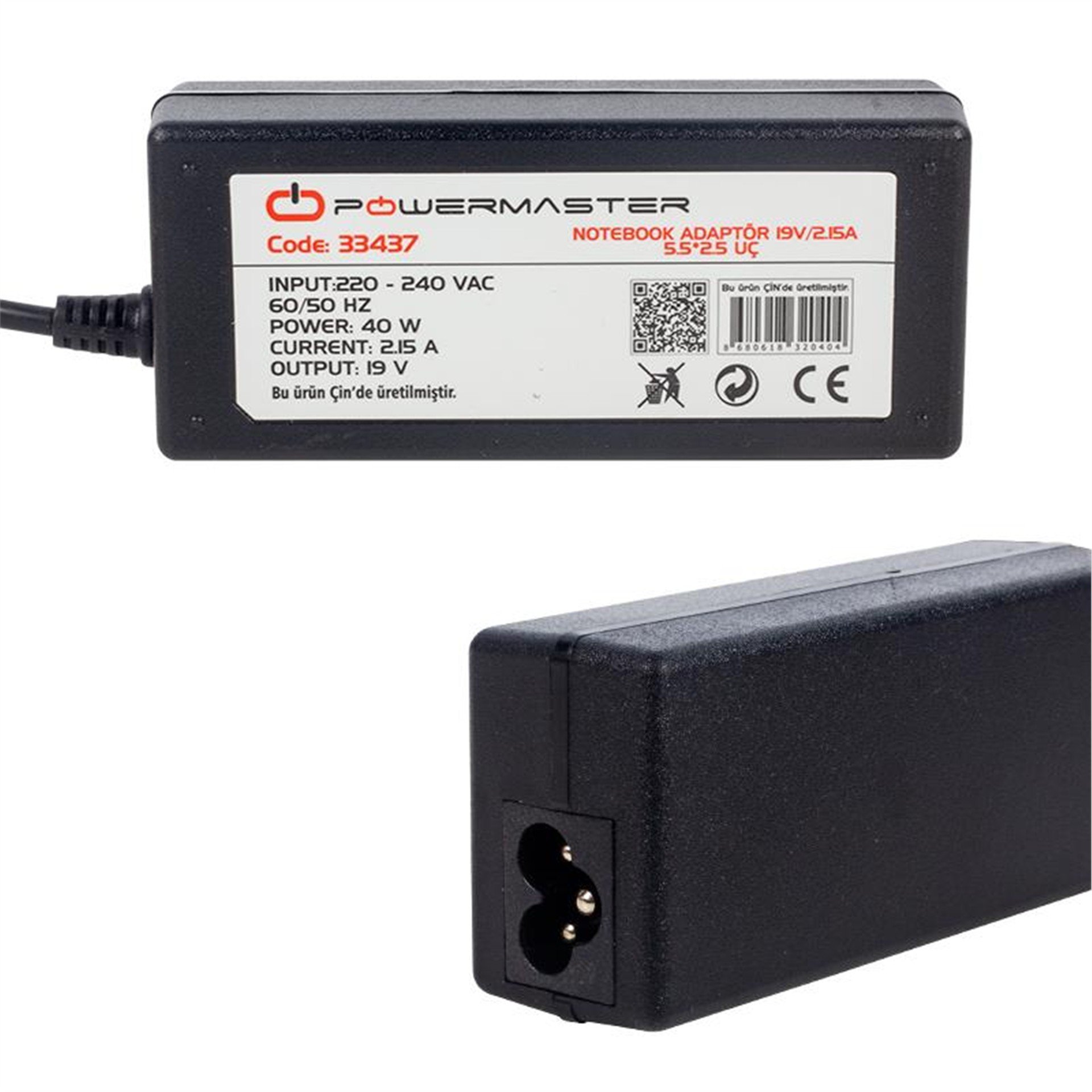 Powermaster Powermaster PM-33437 19 Volt - 2.15 Amper 5.5*2.5 Mm Uçlu Adaptör (Asus Notebook) - Adaptörler